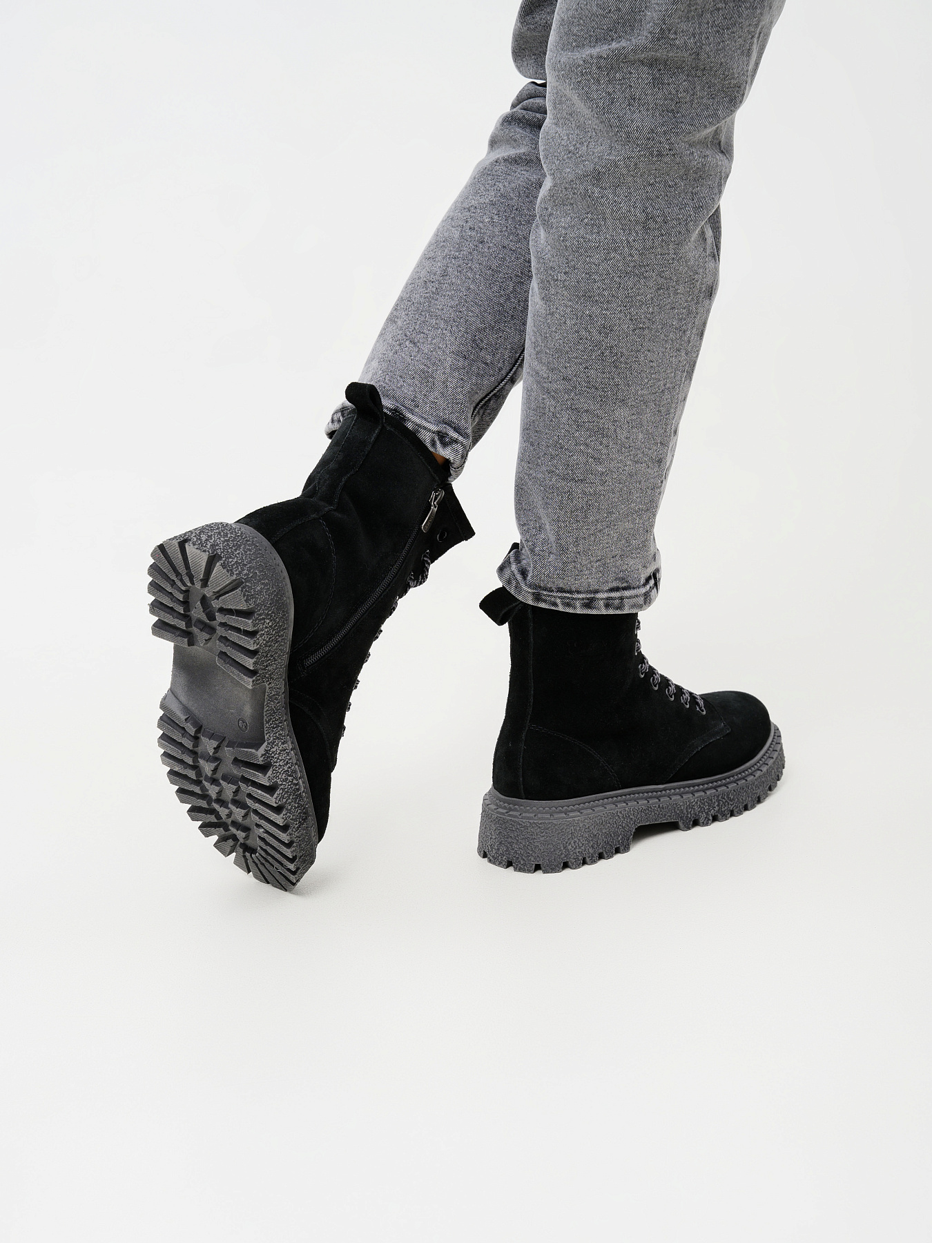 картинка Ботинки ED'ART 327.22511'gr. Черные замша от интернет магазина