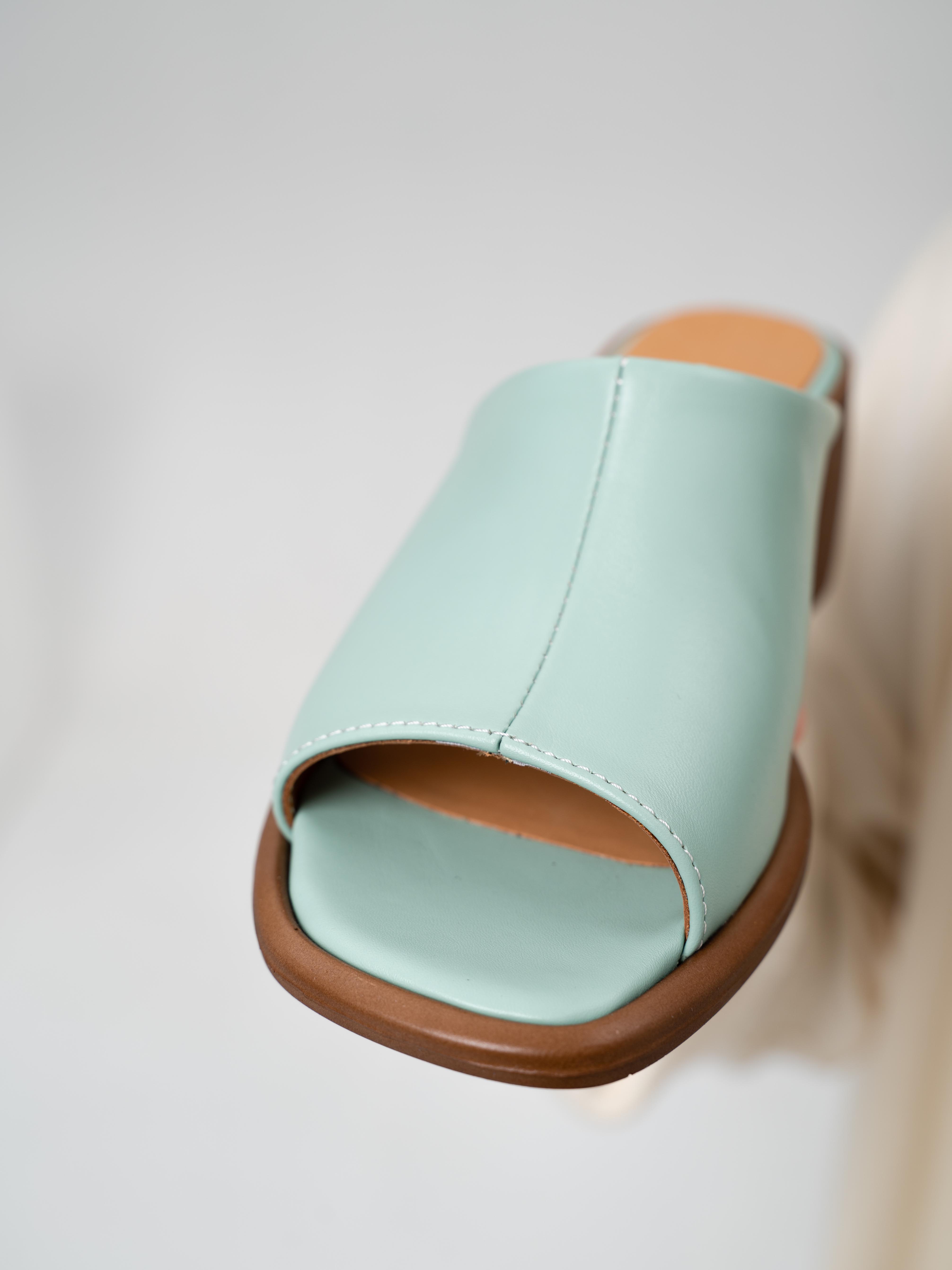 картинка Босоножки ED'ART 4012.23663'br. Мята+коричневый от интернет магазина