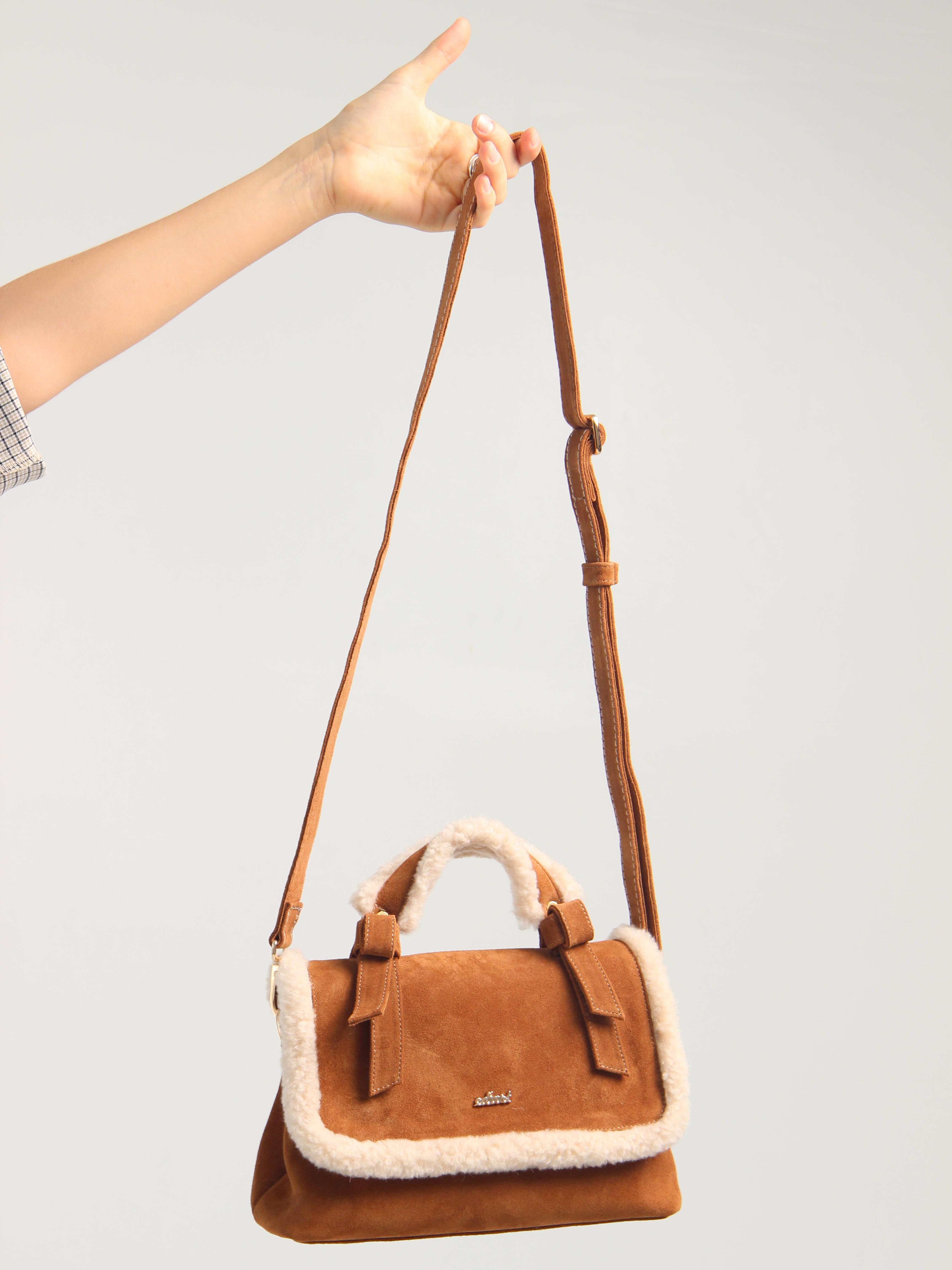 картинка Сумка-клатч ED'ART s06z.светло коричневая замша от интернет магазина