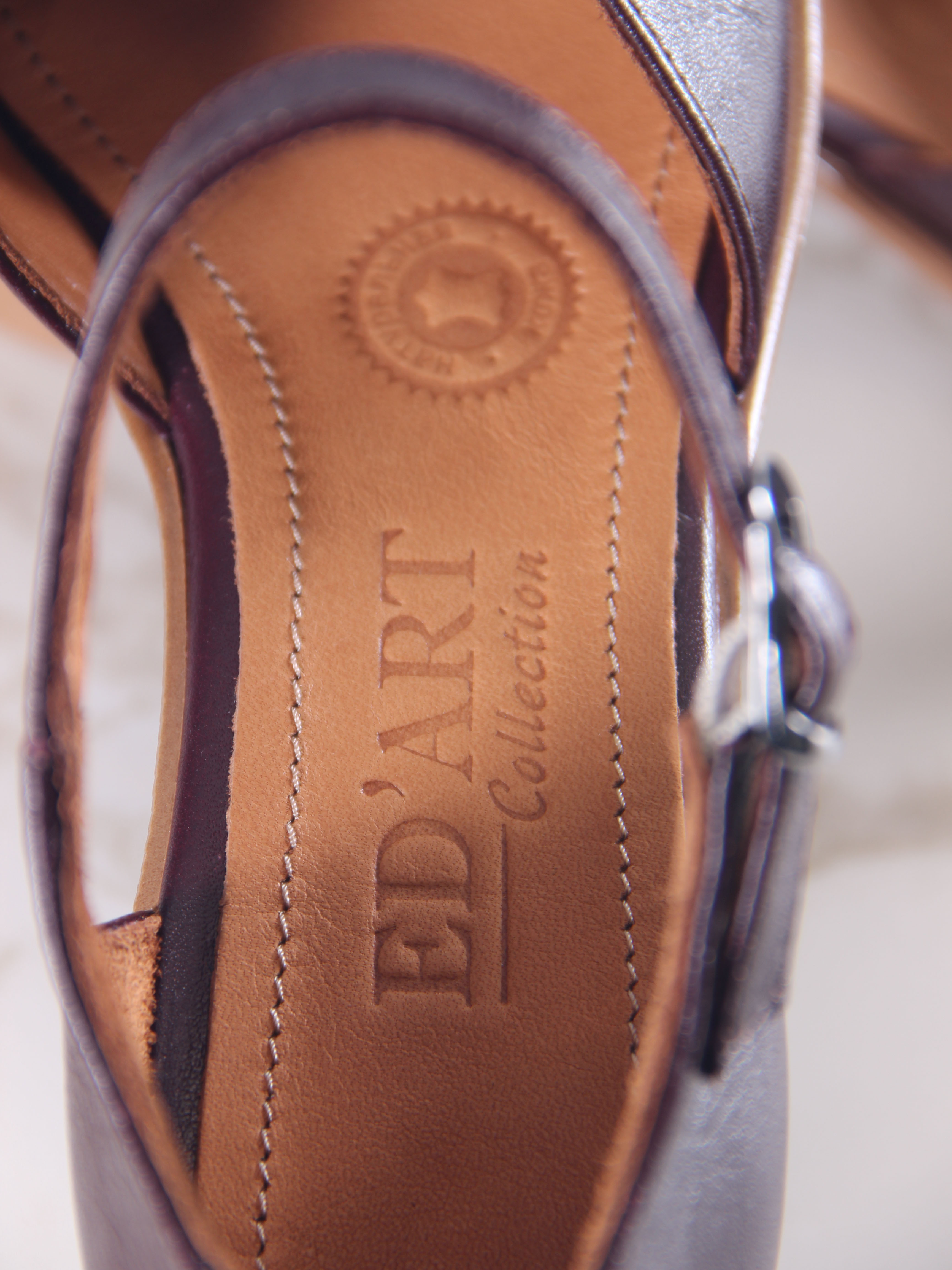 картинка Босоножки ED'ART 5032.23663'be. Бордовый +коричневый от интернет магазина