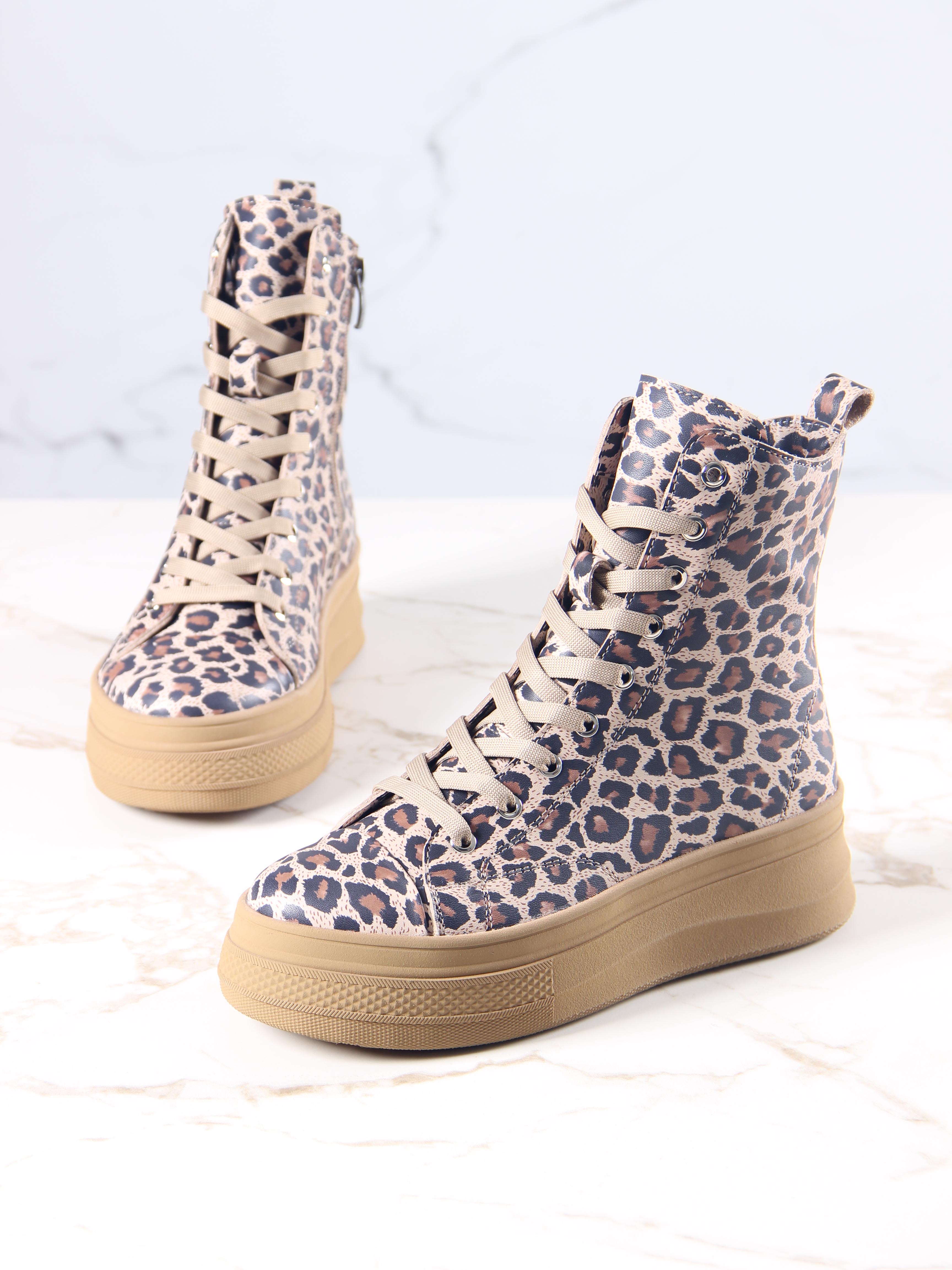 картинка Ботинки ED'ART 215.warm'br. бежевый леопард от интернет магазина