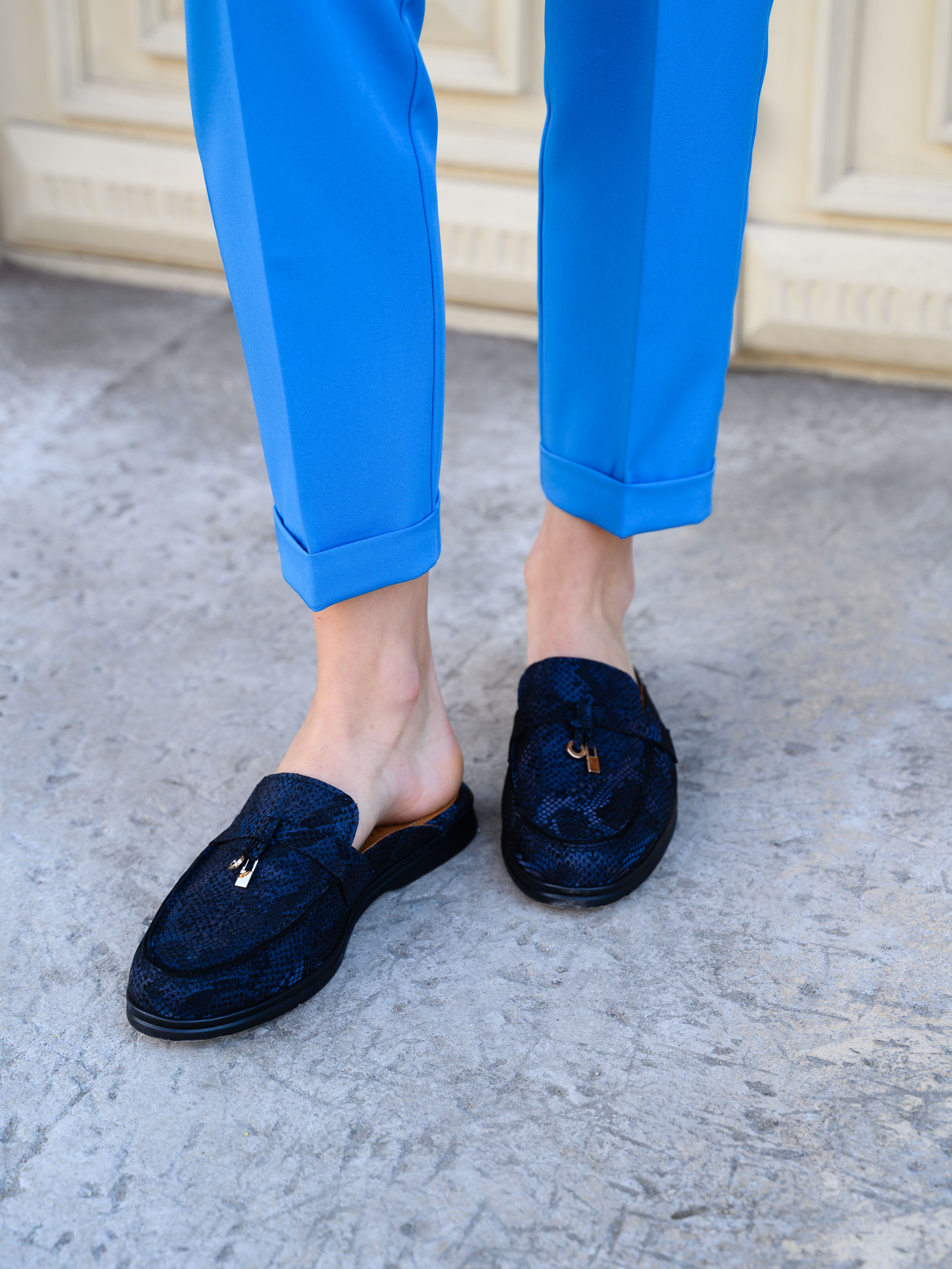 картинка Мюли ED'ART 1070.2614'bl. синяя мамба от интернет магазина