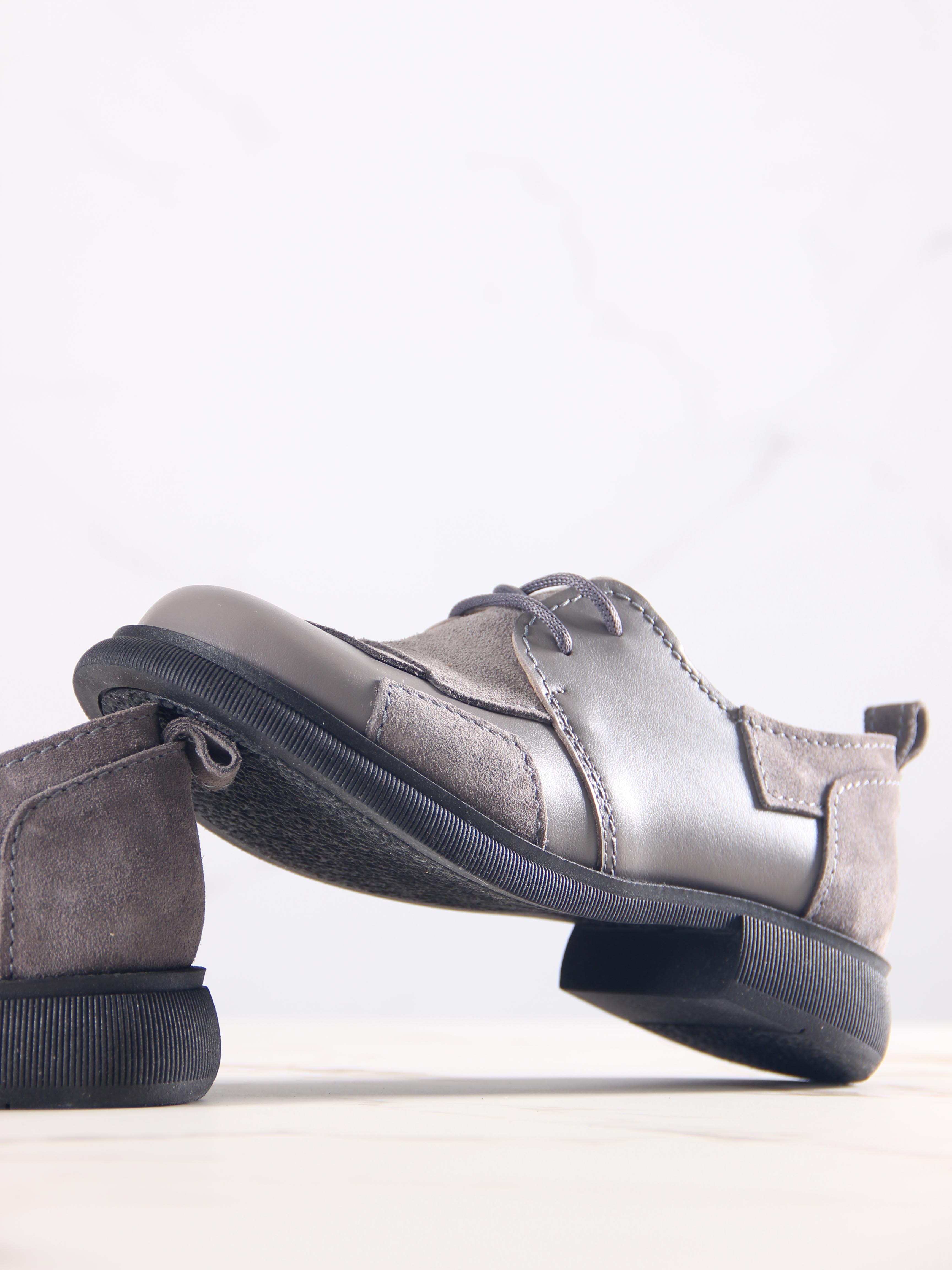 картинка Полуботинки туфли ED'ART 205.патриция'bl. Серый замок замша+серый игуана от интернет магазина