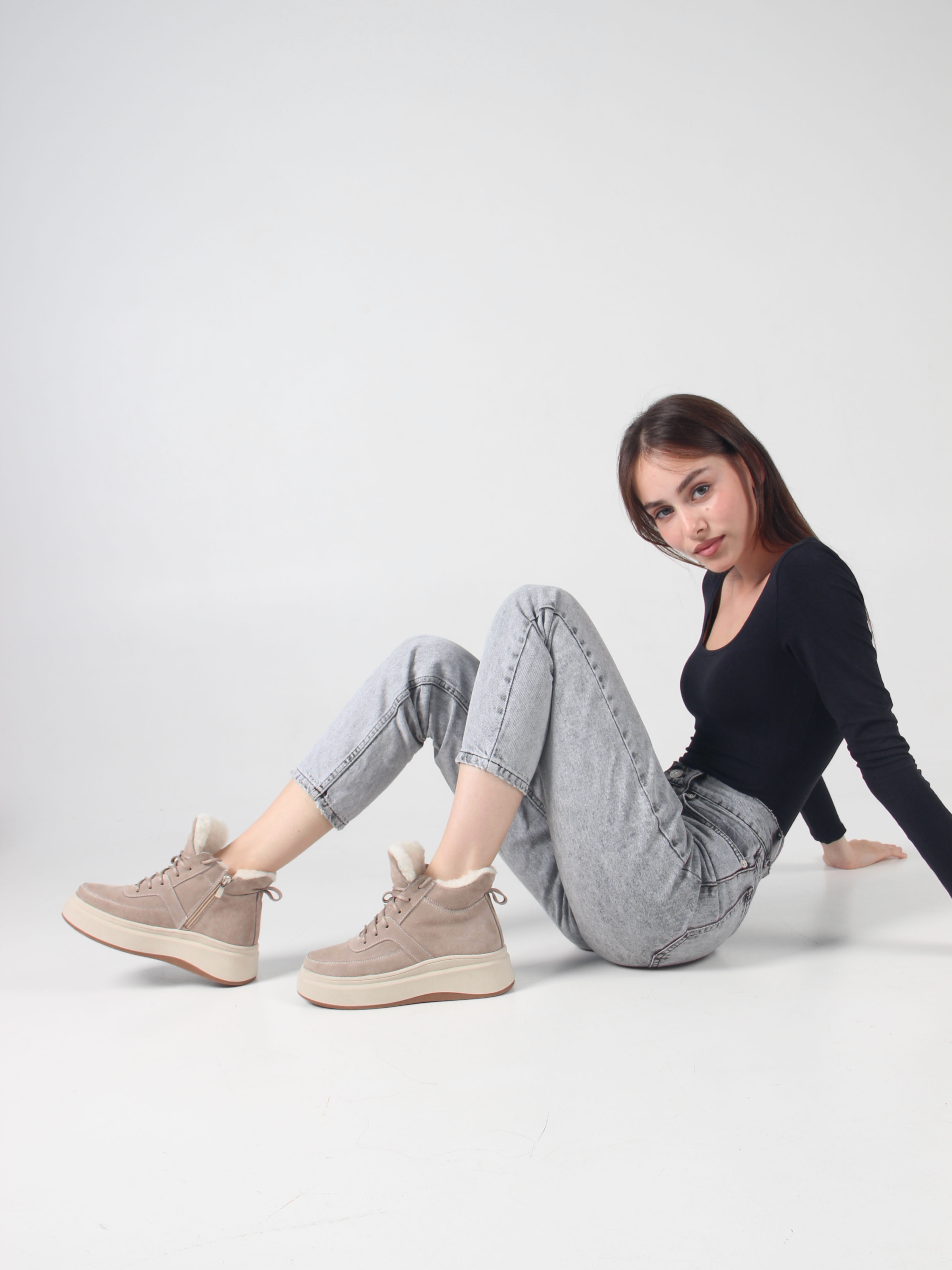 картинка Ботинки ED'ART 260.windy'be. каменный замш от интернет магазина