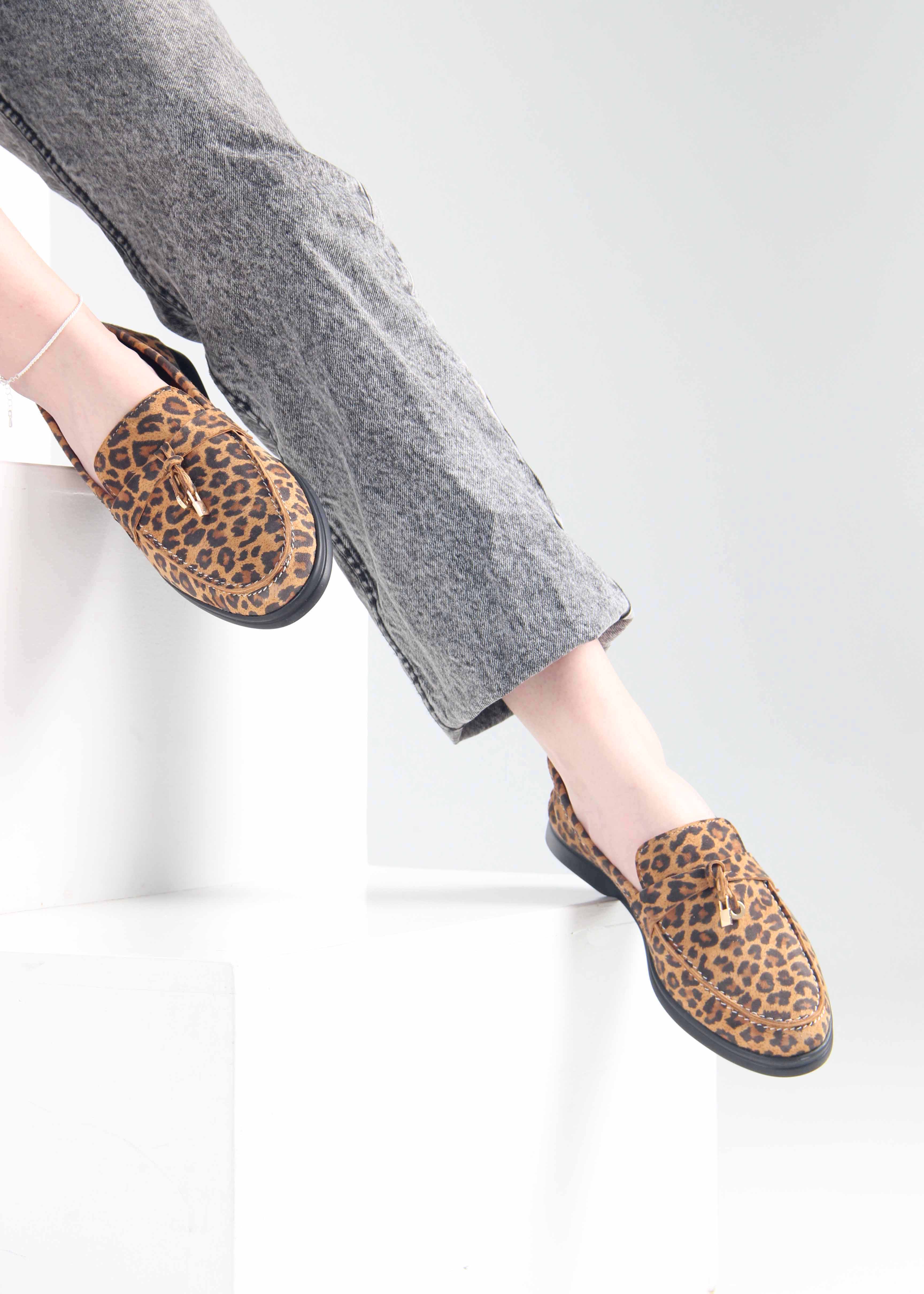 картинка Лоферы туфли ED'ART 170.2614'bl. коричневый леопард от интернет магазина