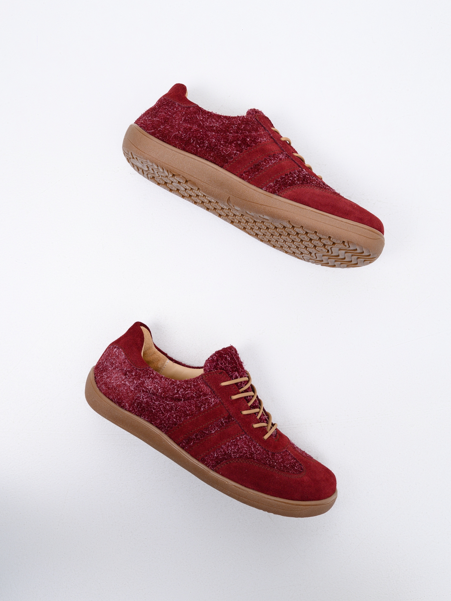 картинка Босоногие кеды ED'ART 184.nata'br.Бордовая замша+бордовый джангл от интернет магазина