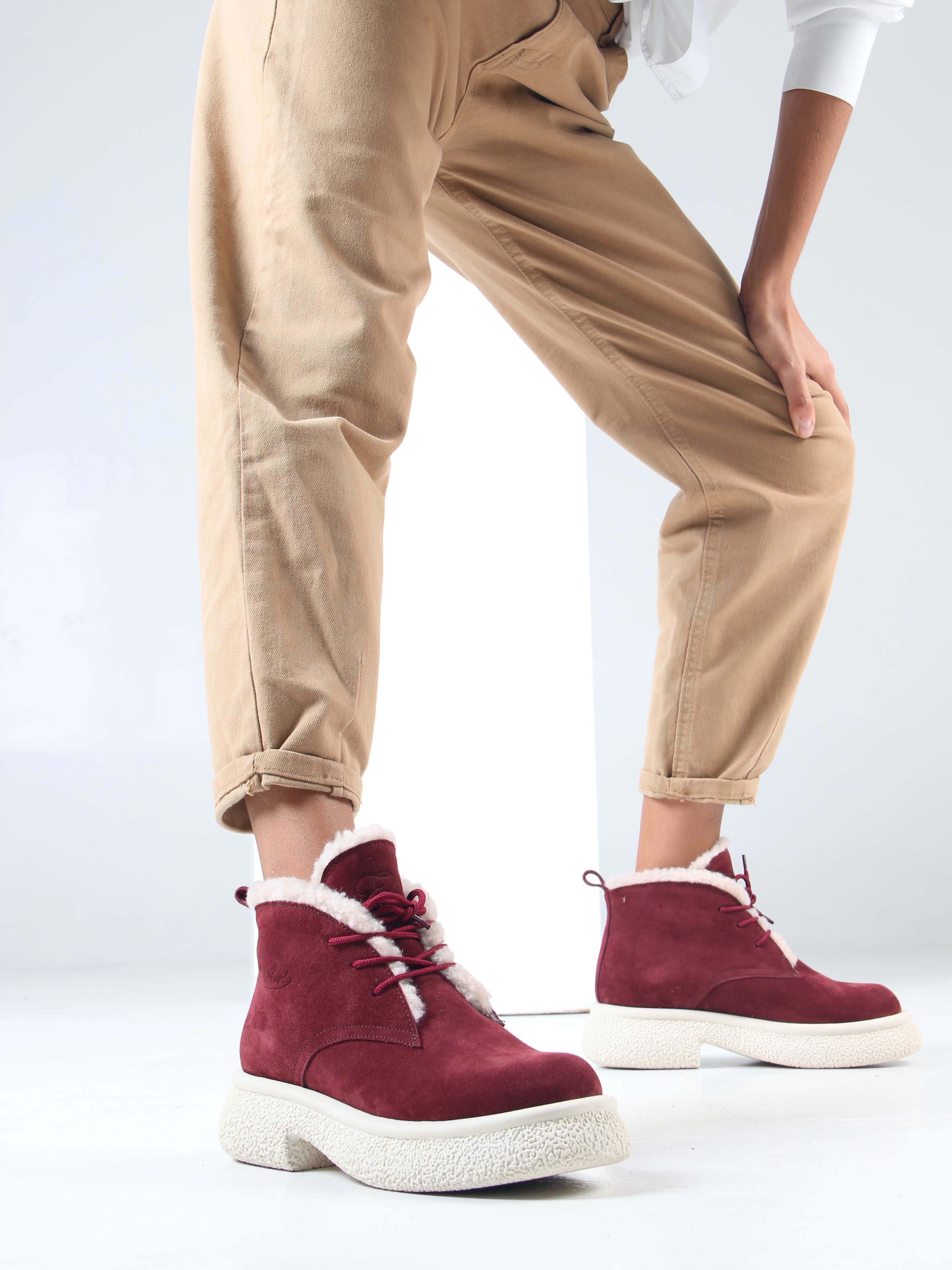 картинка Ботинки ED'ART 308.агата'w. бордo замша з от интернет магазина