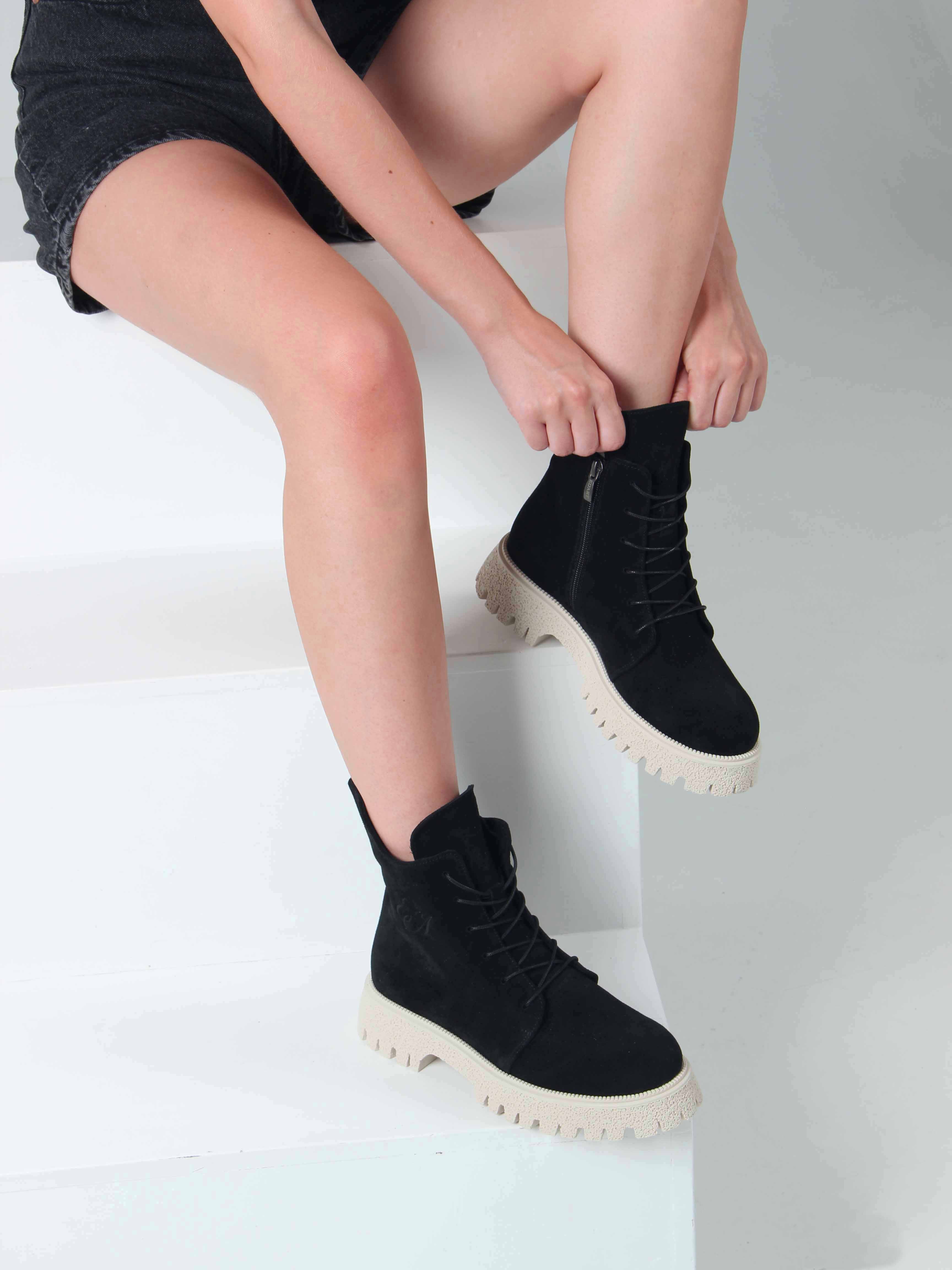 картинка Ботинки ED'ART 228.V.1541'be. Черный замша от интернет магазина