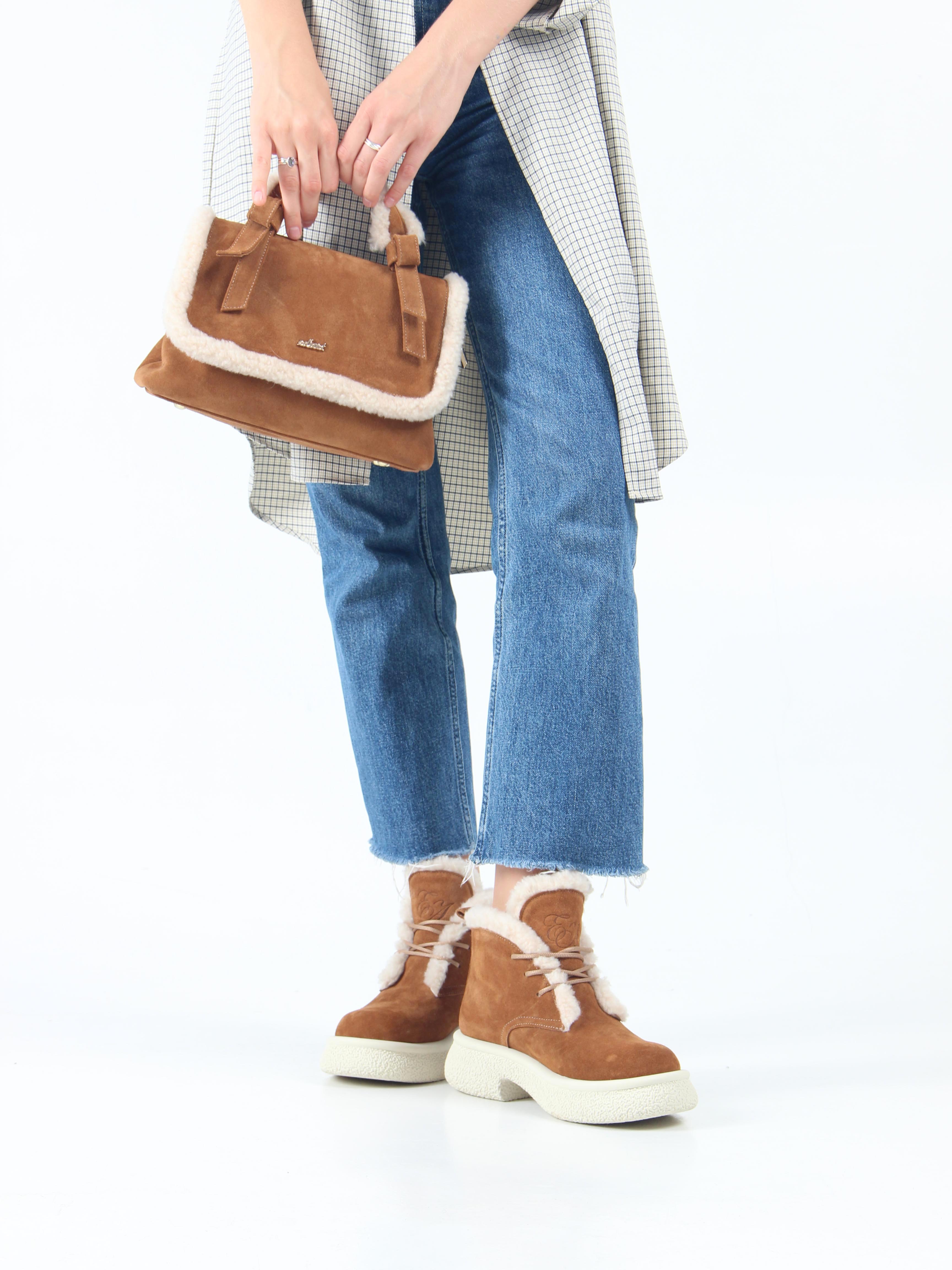 картинка Ботинки ED'ART 308.агата'w. светло коричневый замша от интернет магазина