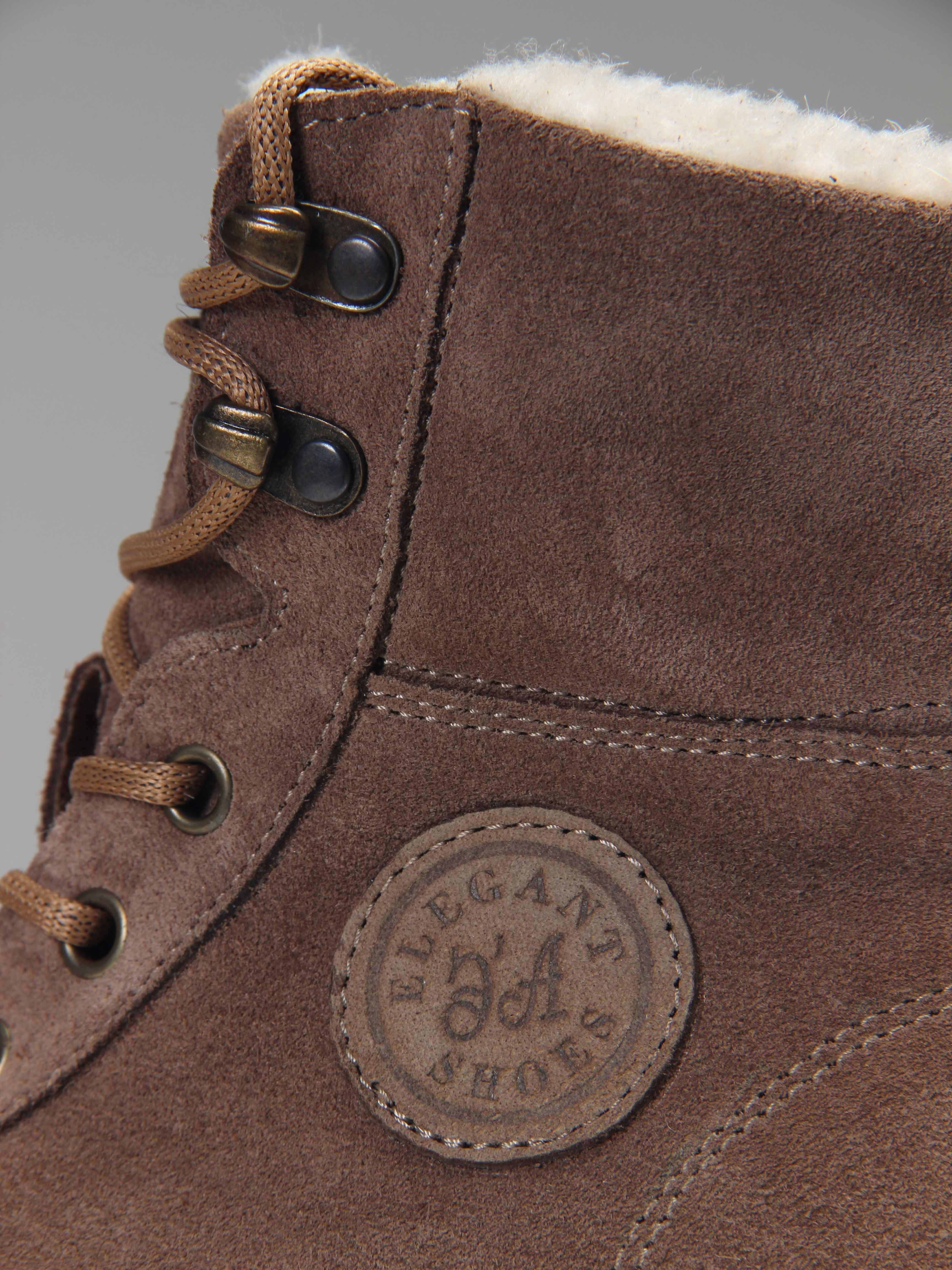 картинка Ботинки ED'ART 219.warm'br. капучино замша от интернет магазина