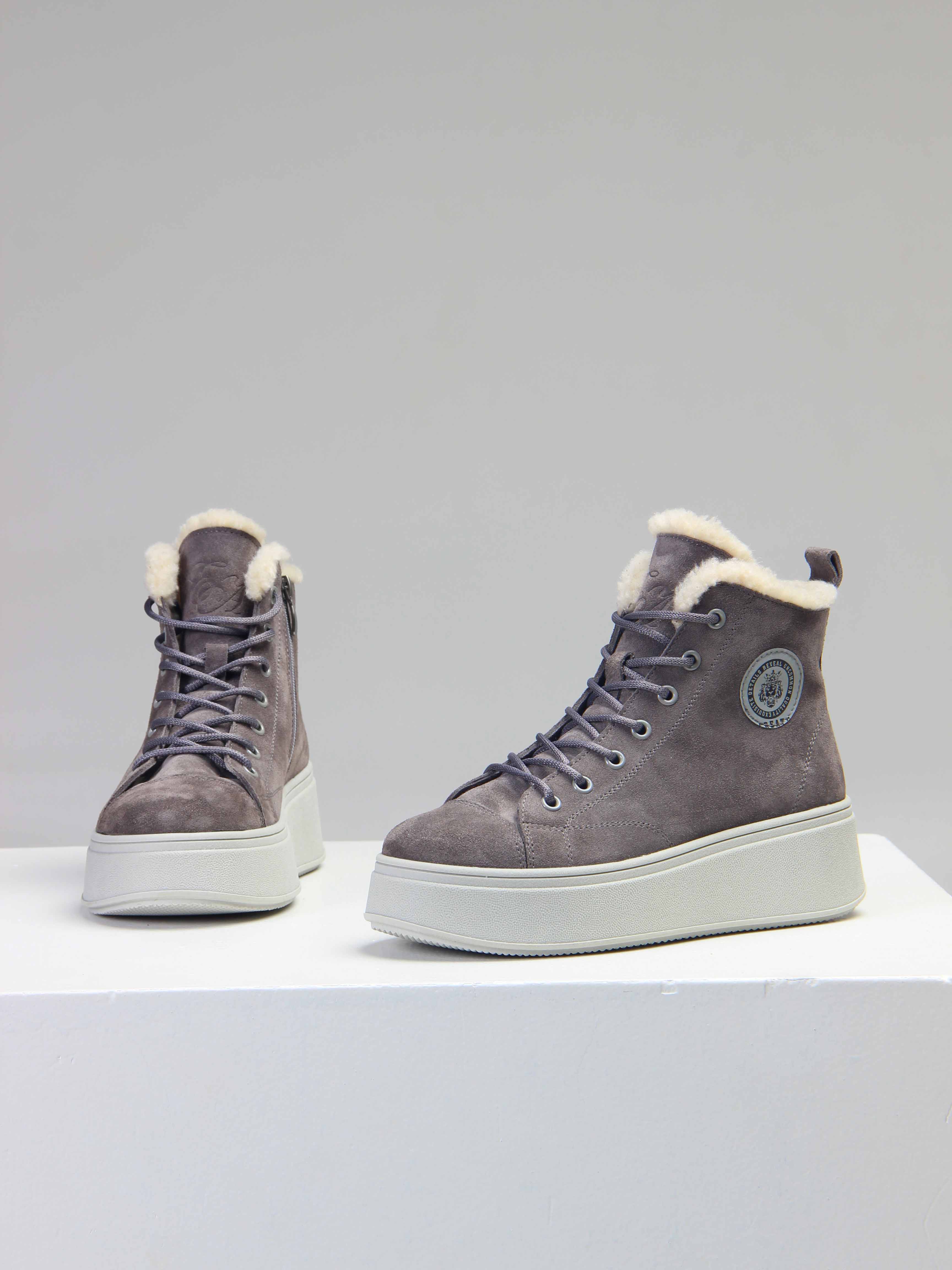 картинка Ботинки ED'ART 217.ALTA'gr. Серый замок замша от интернет магазина