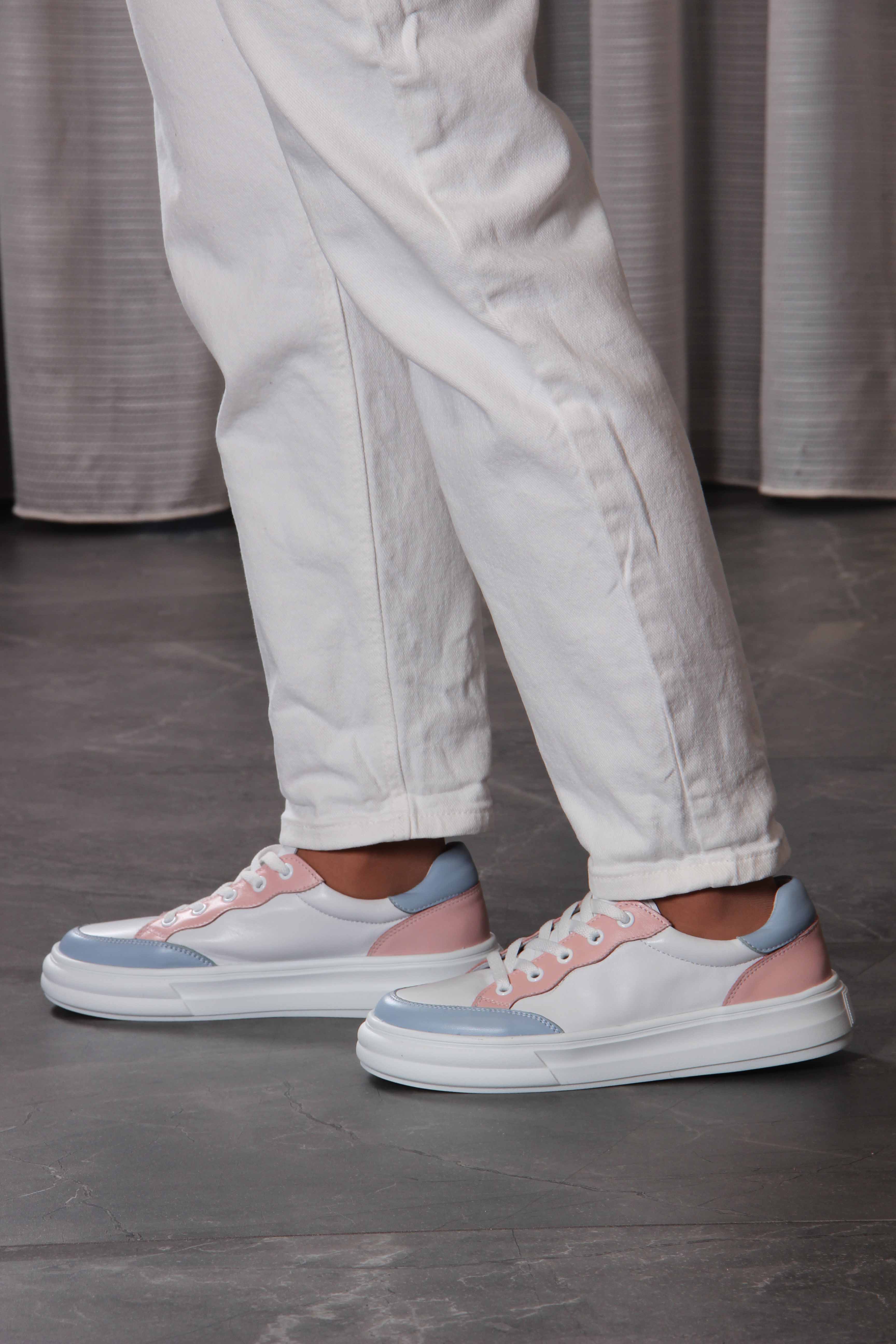 картинка Кеды ED'ART 148.lusi22'w. Белый-голубой-розовый от интернет магазина