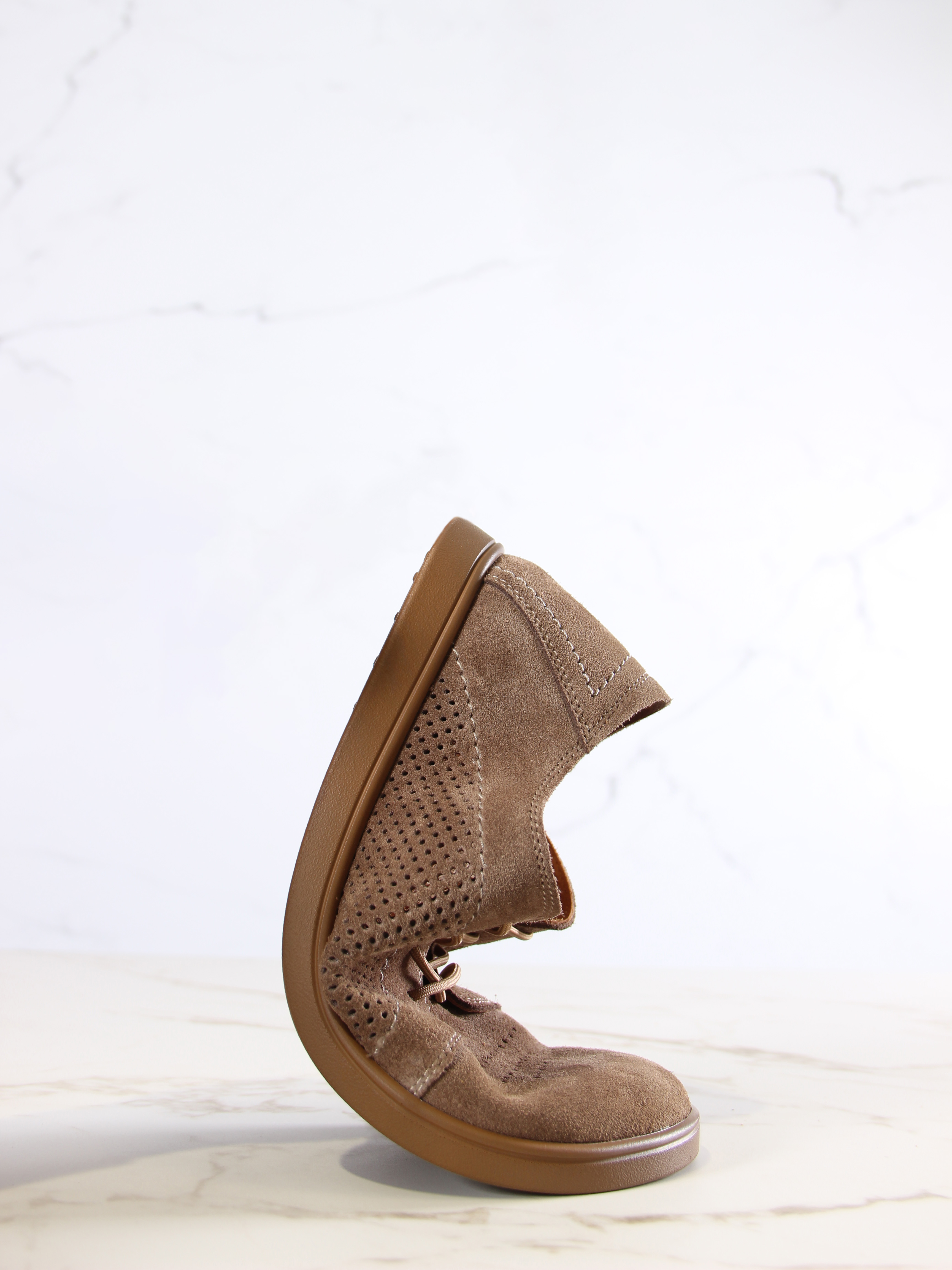 картинка Туфли босоногие  ED'ART 179.Р.асти'br.Серо-коричневая замша от интернет магазина