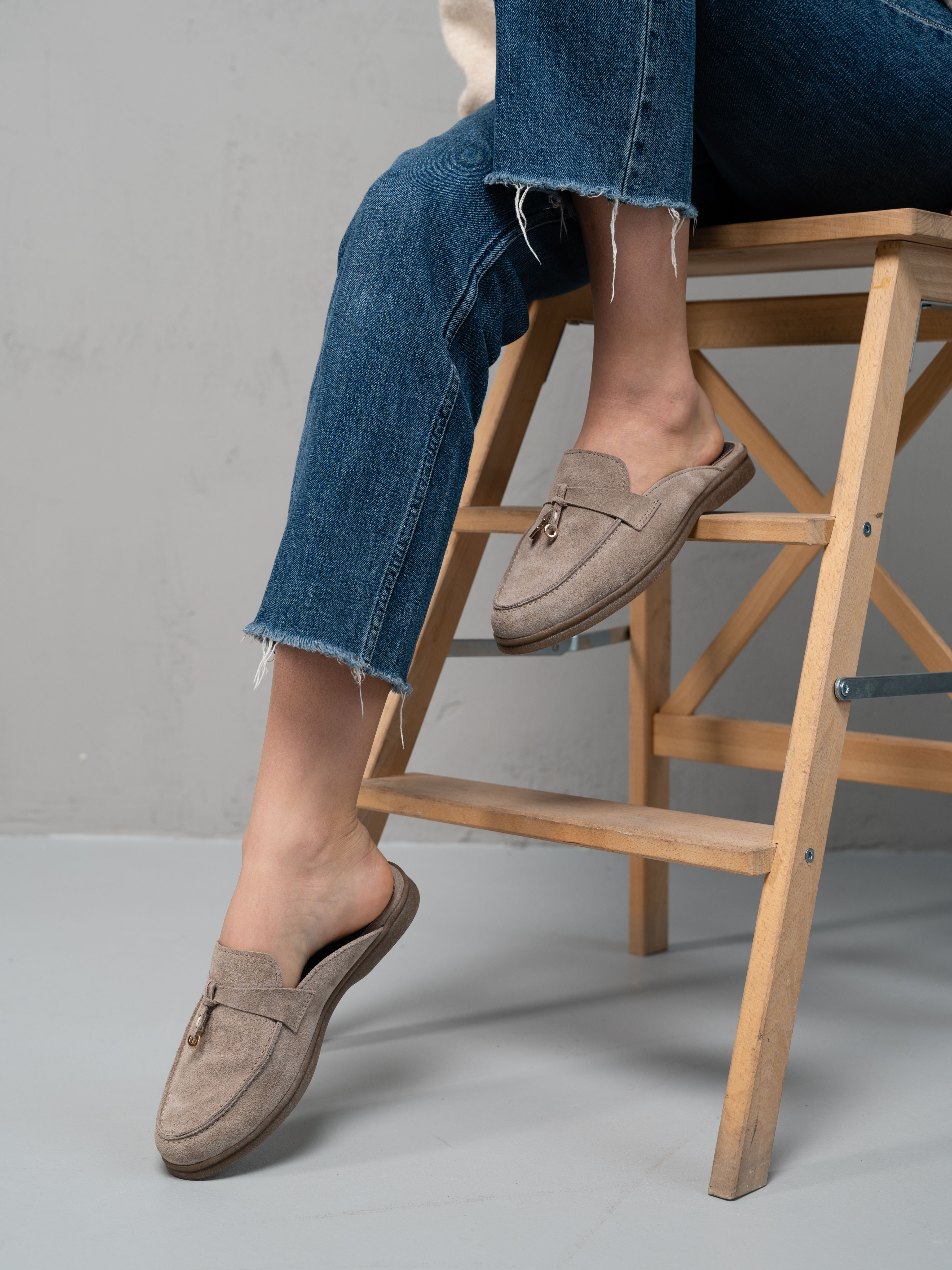 картинка Мюли ED'ART 1070.2614'be. ваниль замша от интернет магазина