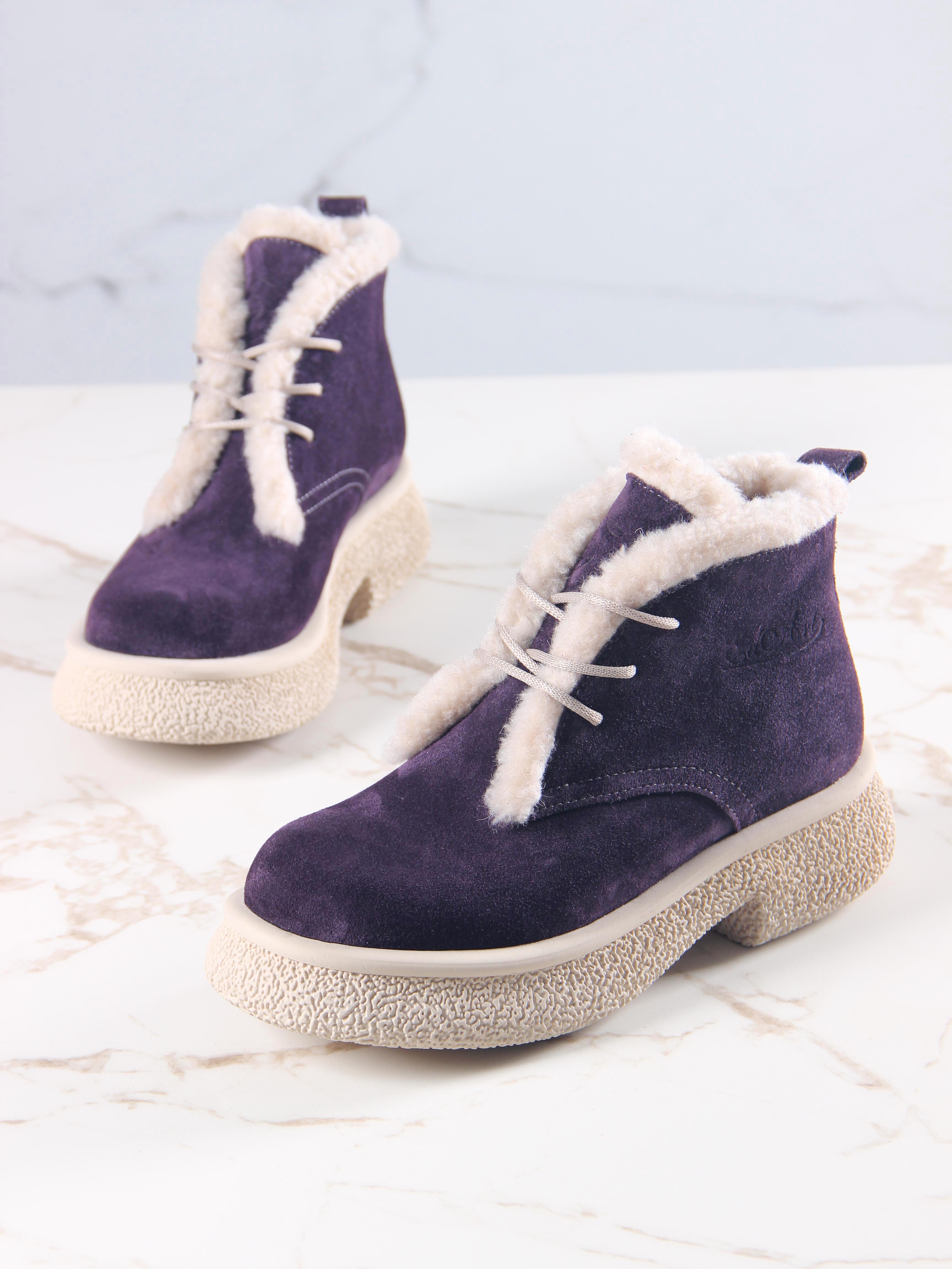 картинка Ботинки ED'ART 308.агата'w. сливовая замша з от интернет магазина