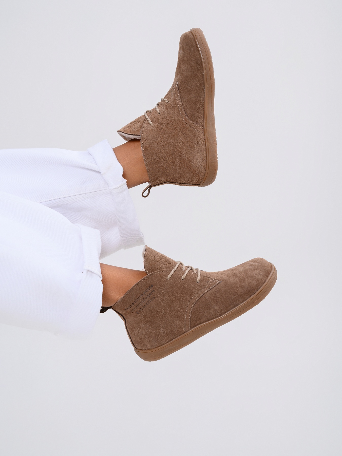 картинка Босоногие ботинки  ED'ART 208.NATA'br.Серо-коричневая замша от интернет магазина