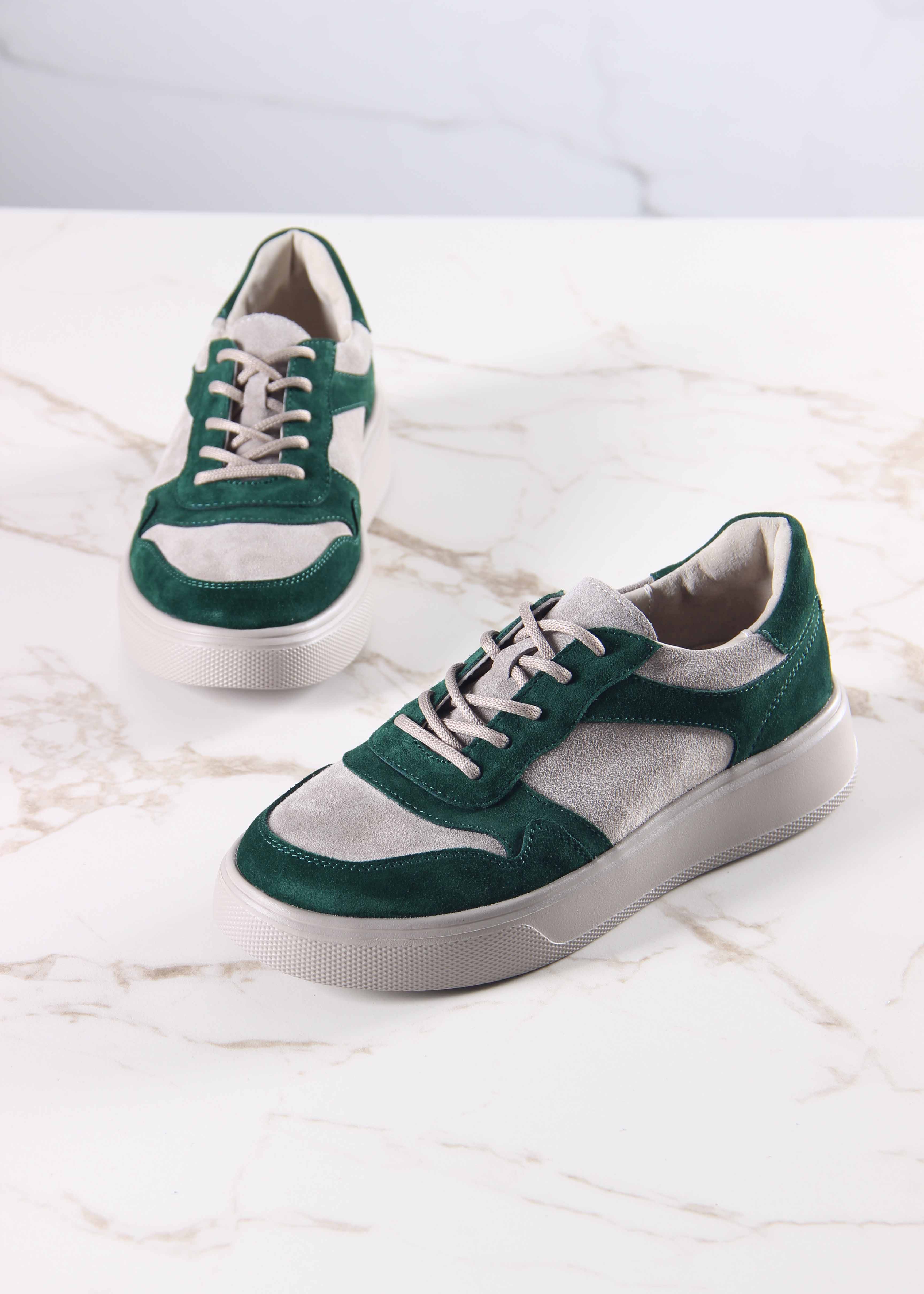 картинка Кеды ED'ART 149.LusiR2'la. зеленый каменный замша от интернет магазина