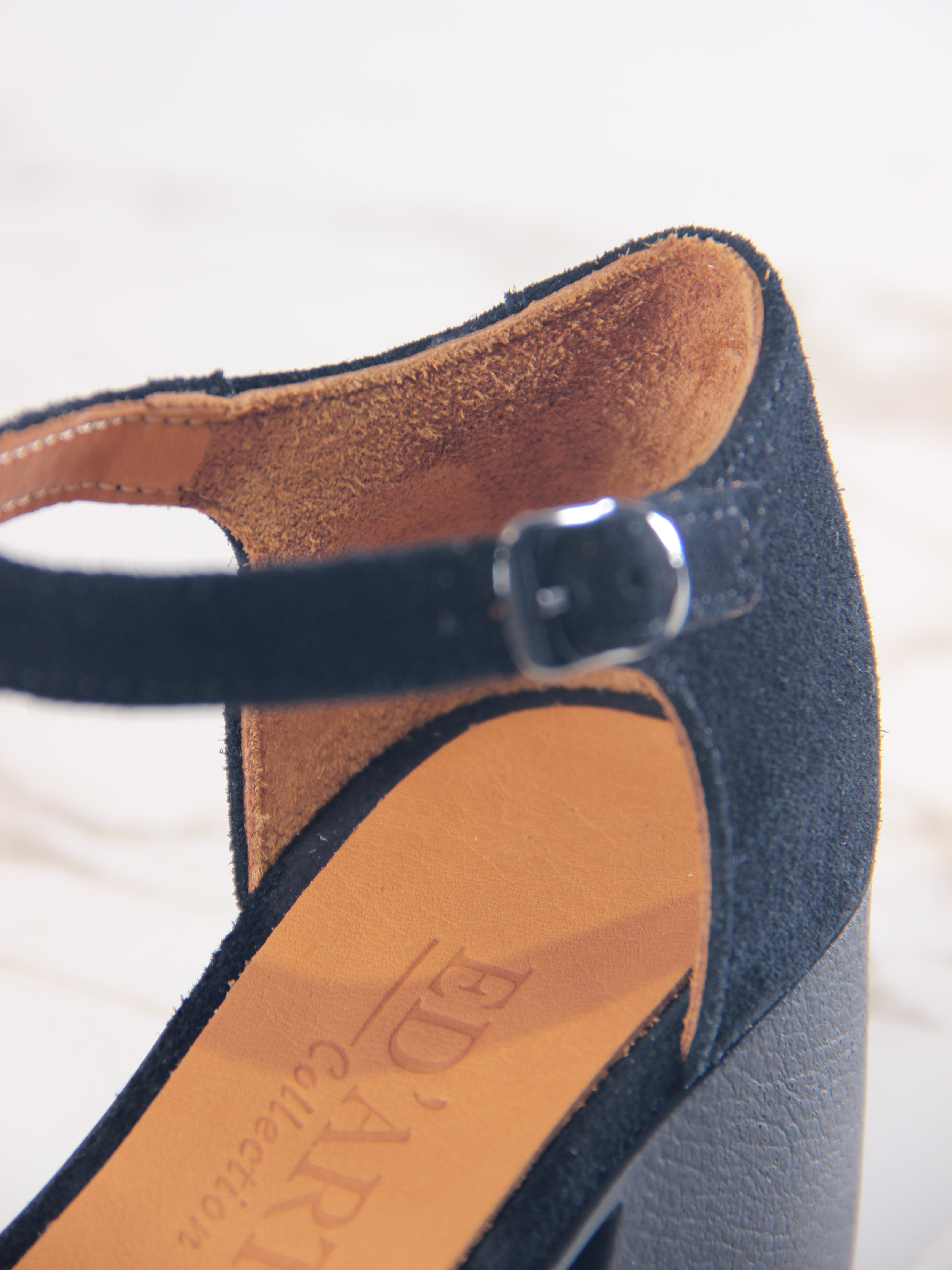 картинка Босоножки ED'ART 5033.23663'bl. Черная замша от интернет магазина