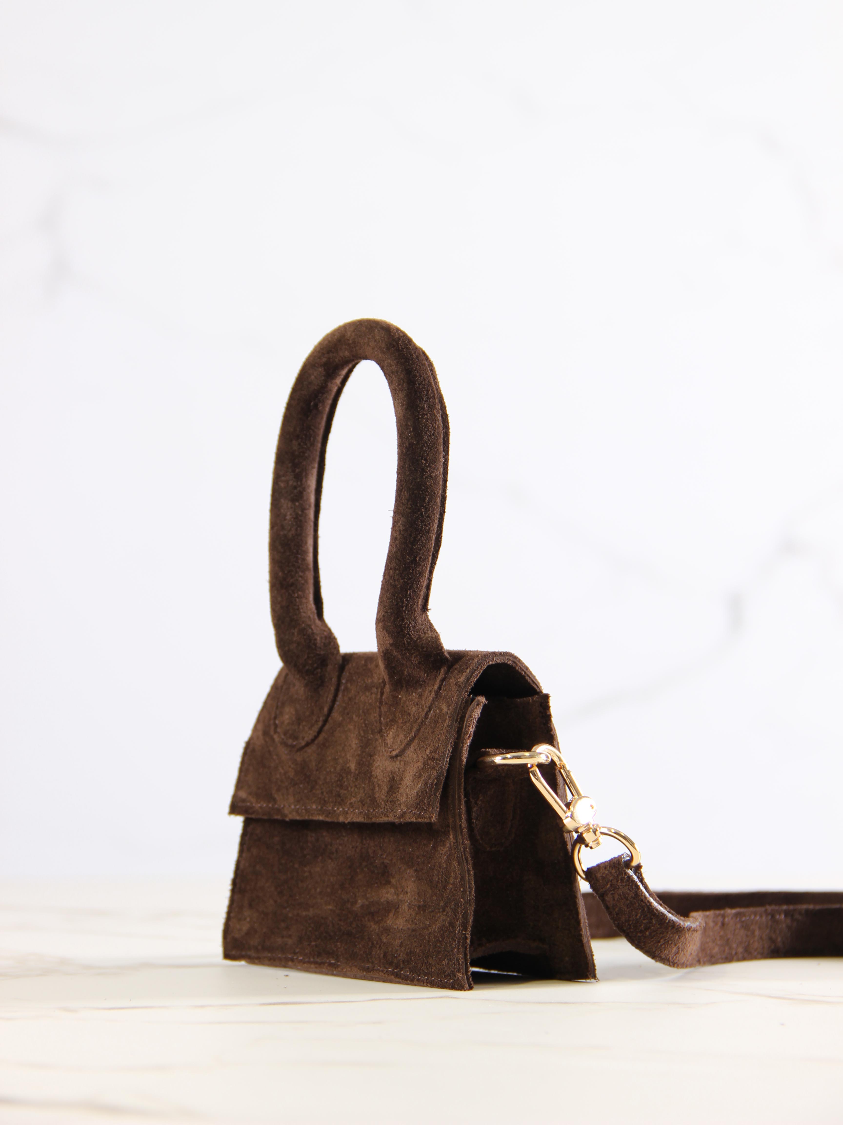 картинка Сумка ED`ART  J 01.Коричневая замша от интернет магазина