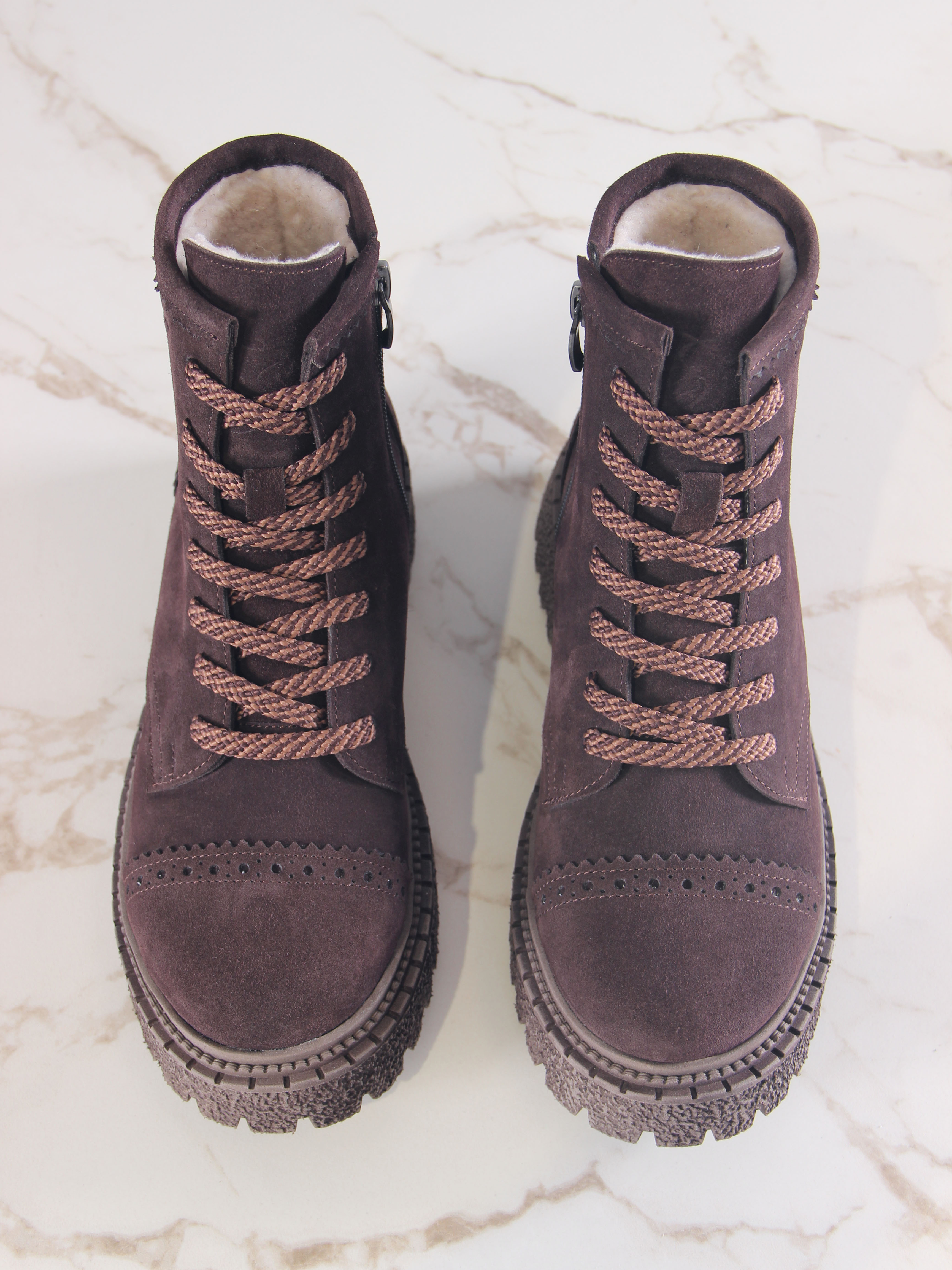 картинка Ботинки ED'ART 319.22511'br. Коричневый замша от интернет магазина