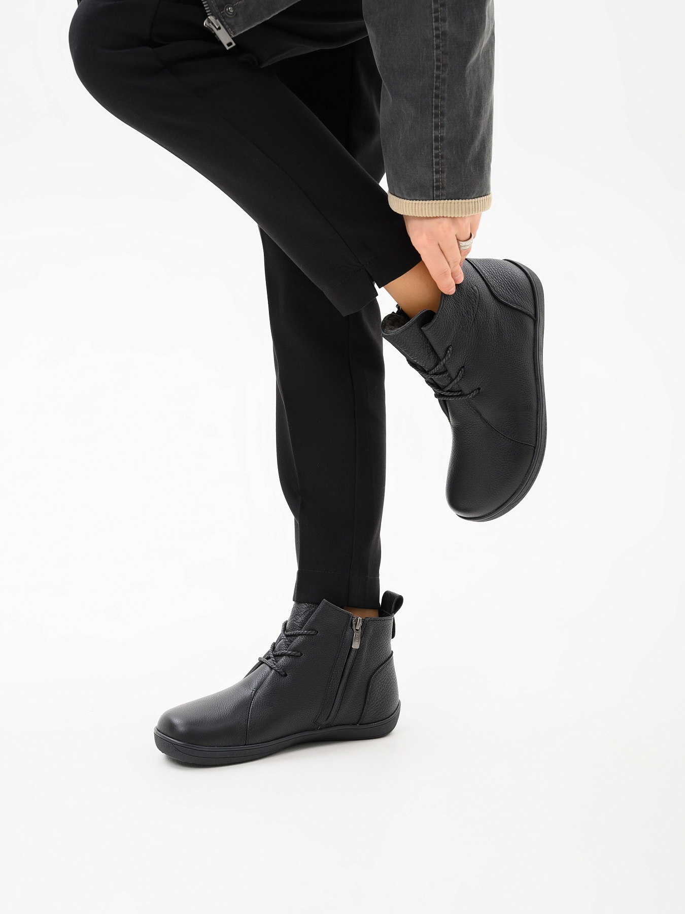 картинка Босоногие ботинки  ED'ART 352.NATA'bl.Черный флоттер от интернет магазина