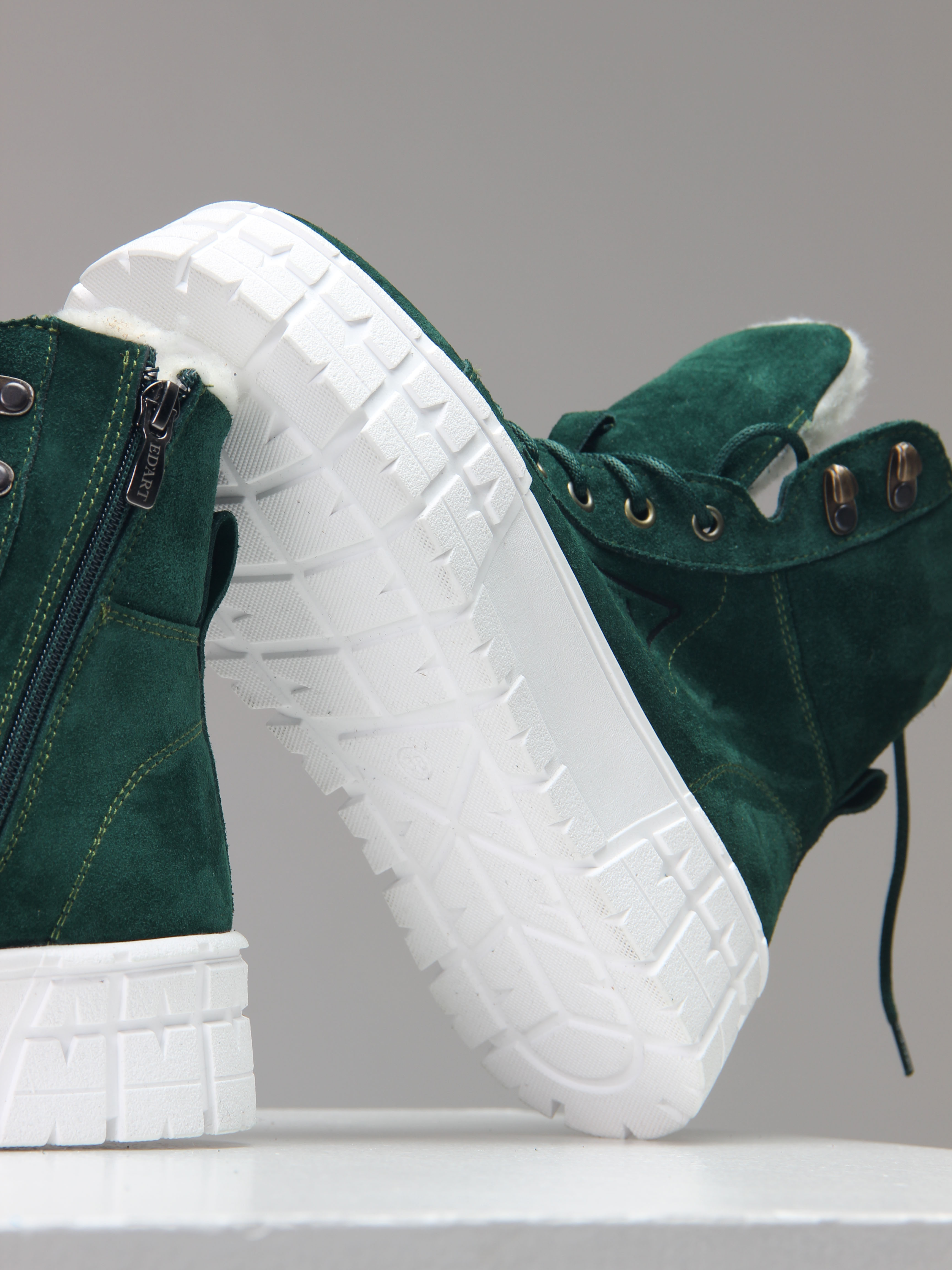 картинка Ботинки ED'ART 216.212131'w. зеленый замша от интернет магазина