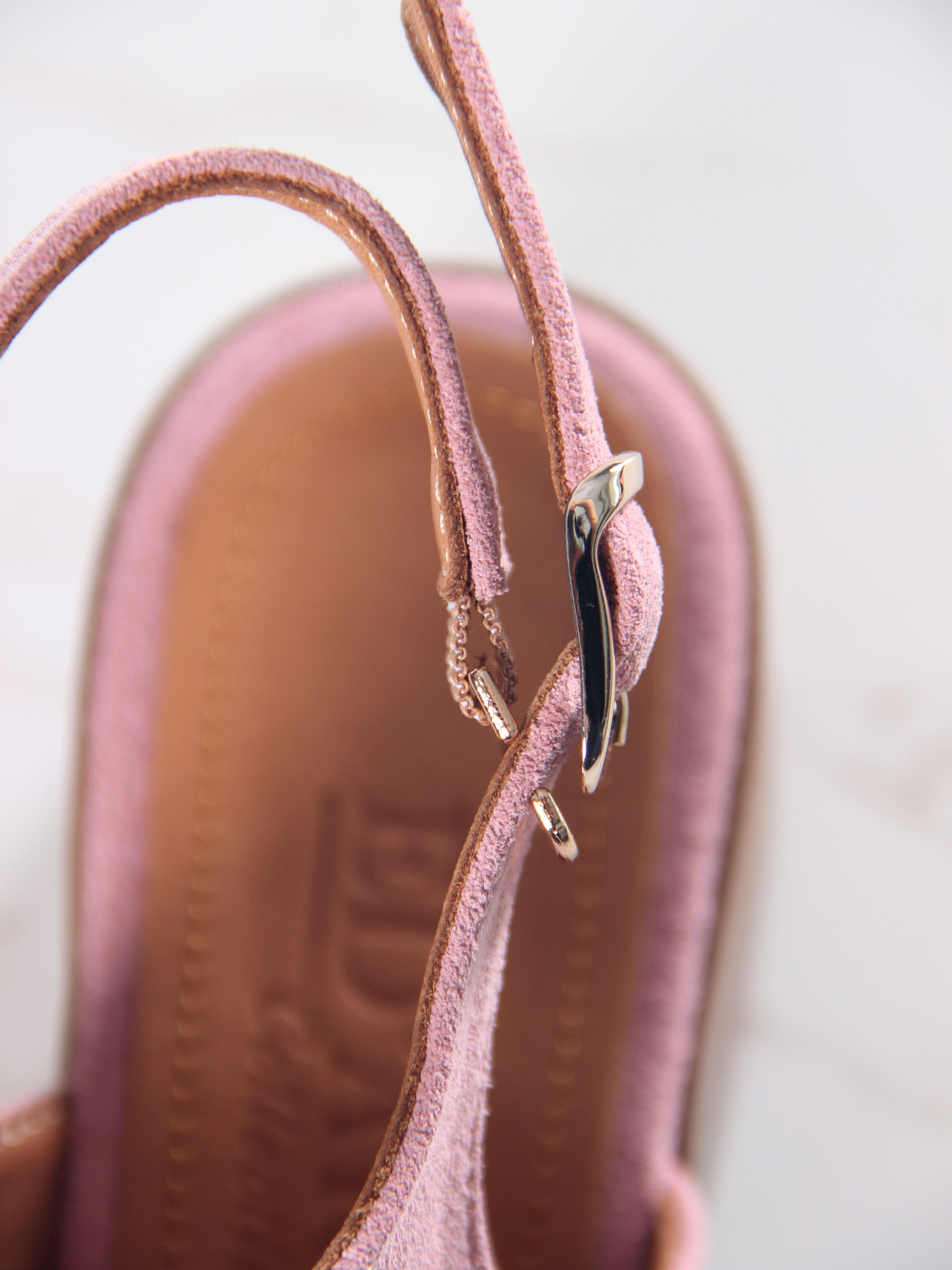 картинка Сабо ED'ART 5133.23663'br.Розовая замша+коричневый от интернет магазина