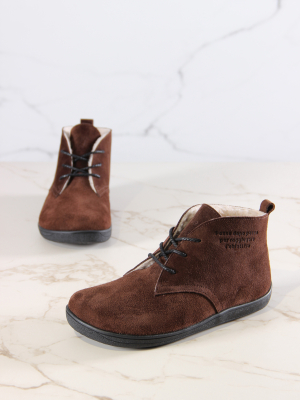 Босоногие ботинки  ED'ART 208.NATA'bl.Коричневая замша