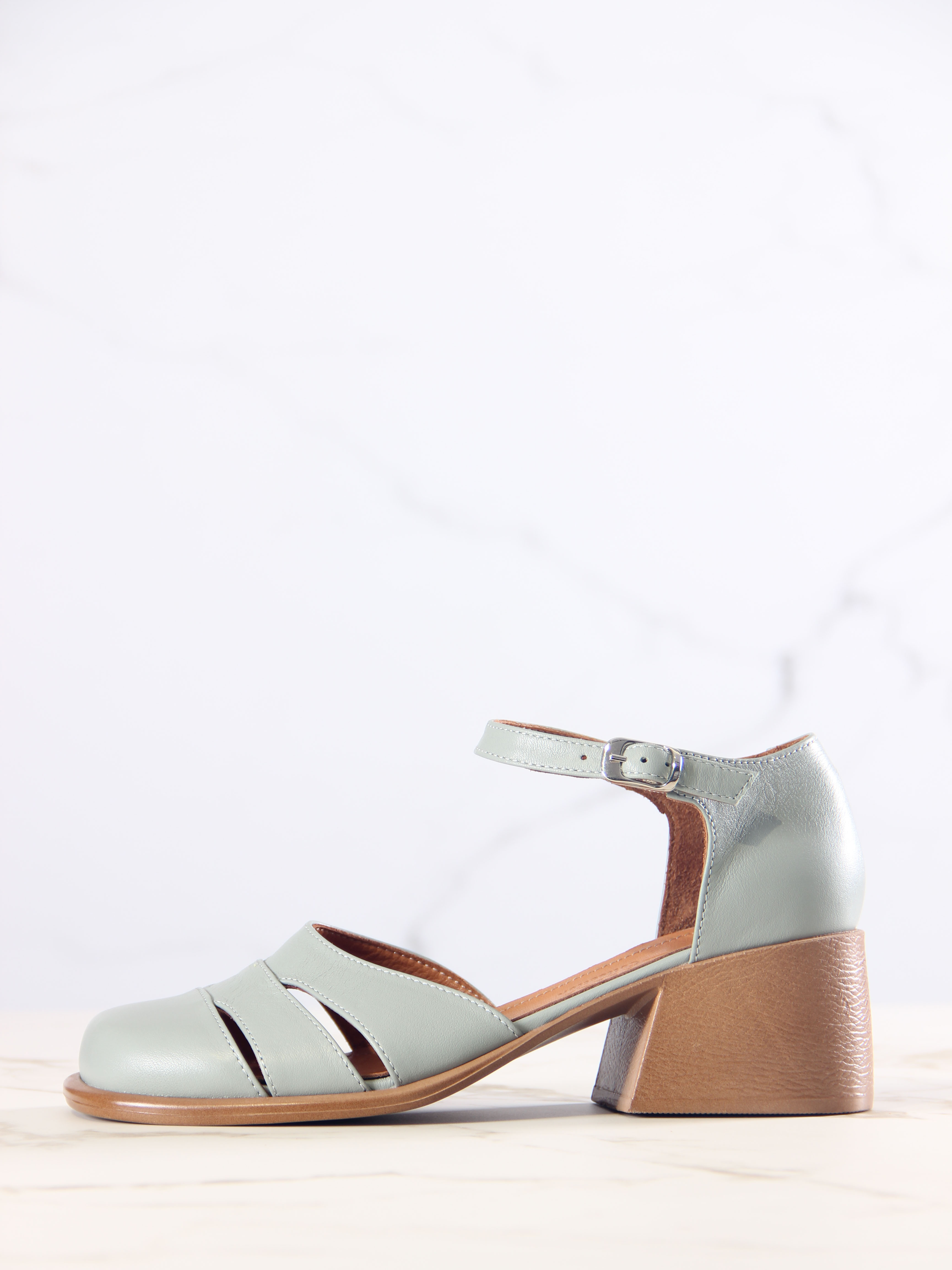 картинка Босоножки ED'ART 5032.23663'be. Авокадо лион +коричневый от интернет магазина