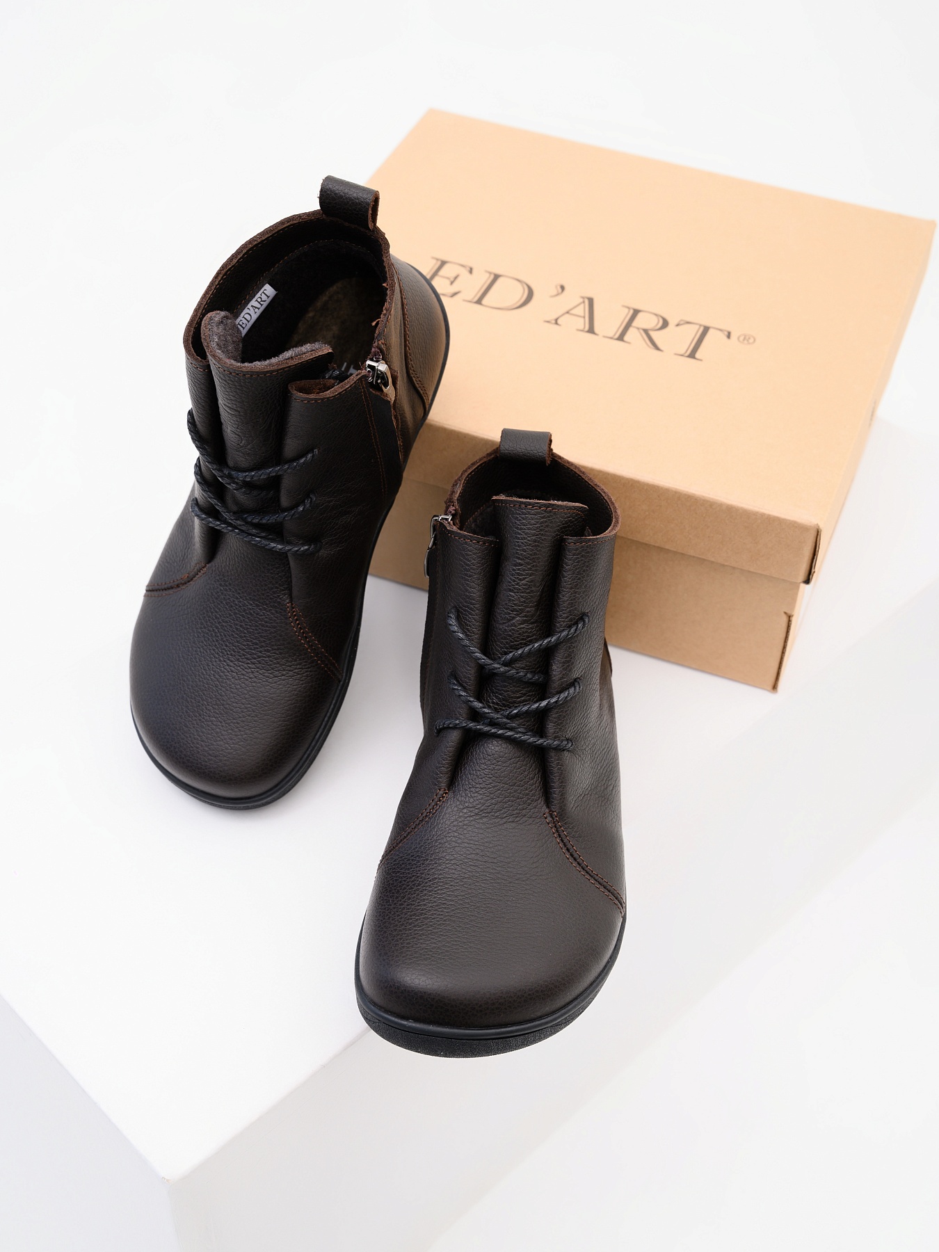 картинка Босоногие ботинки  ED'ART 352.NATA'bl.Темно-коричневая оттима от интернет магазина