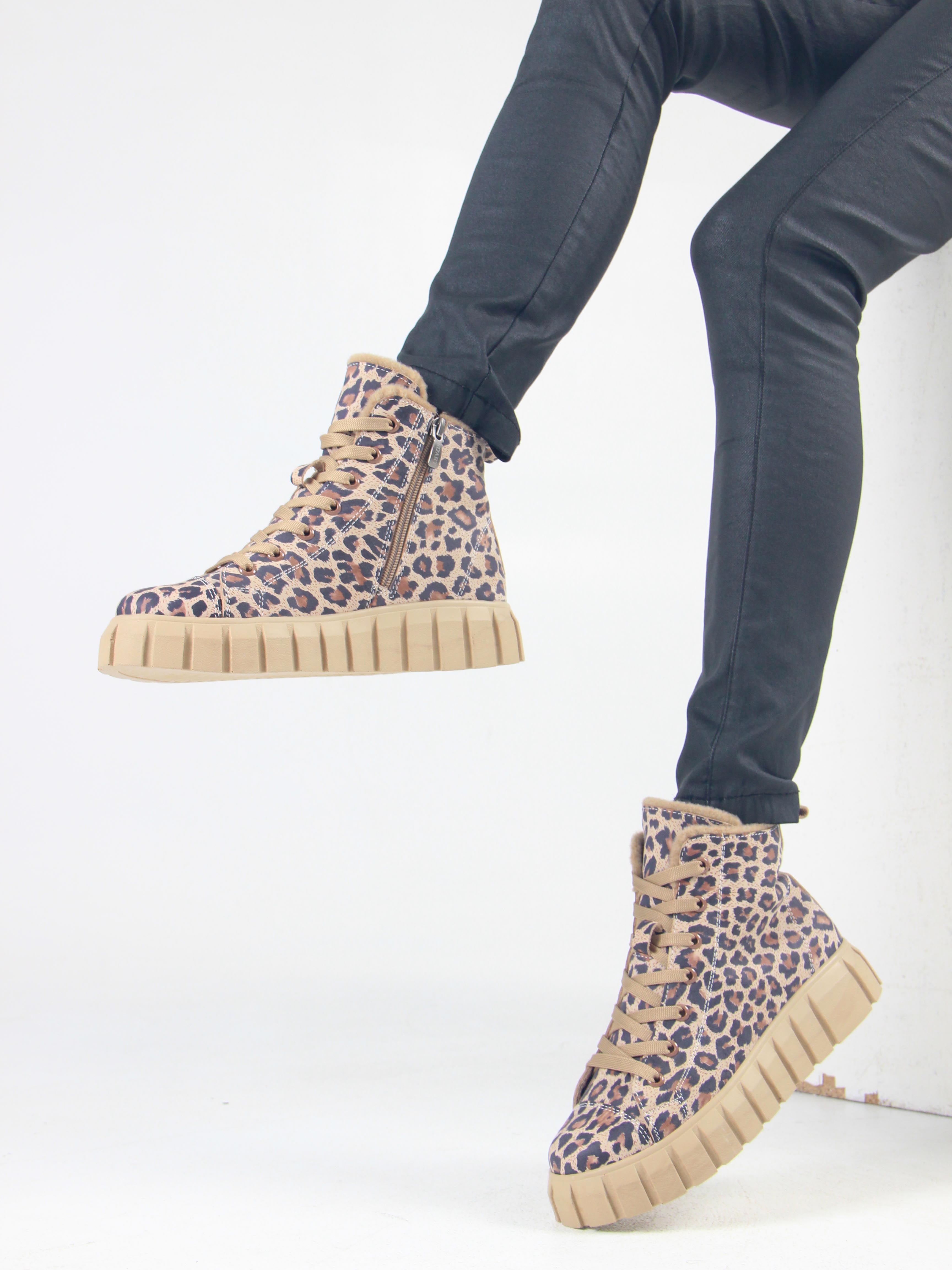картинка Ботинки ED'ART 217.91505'be. бежевый леопард от интернет магазина