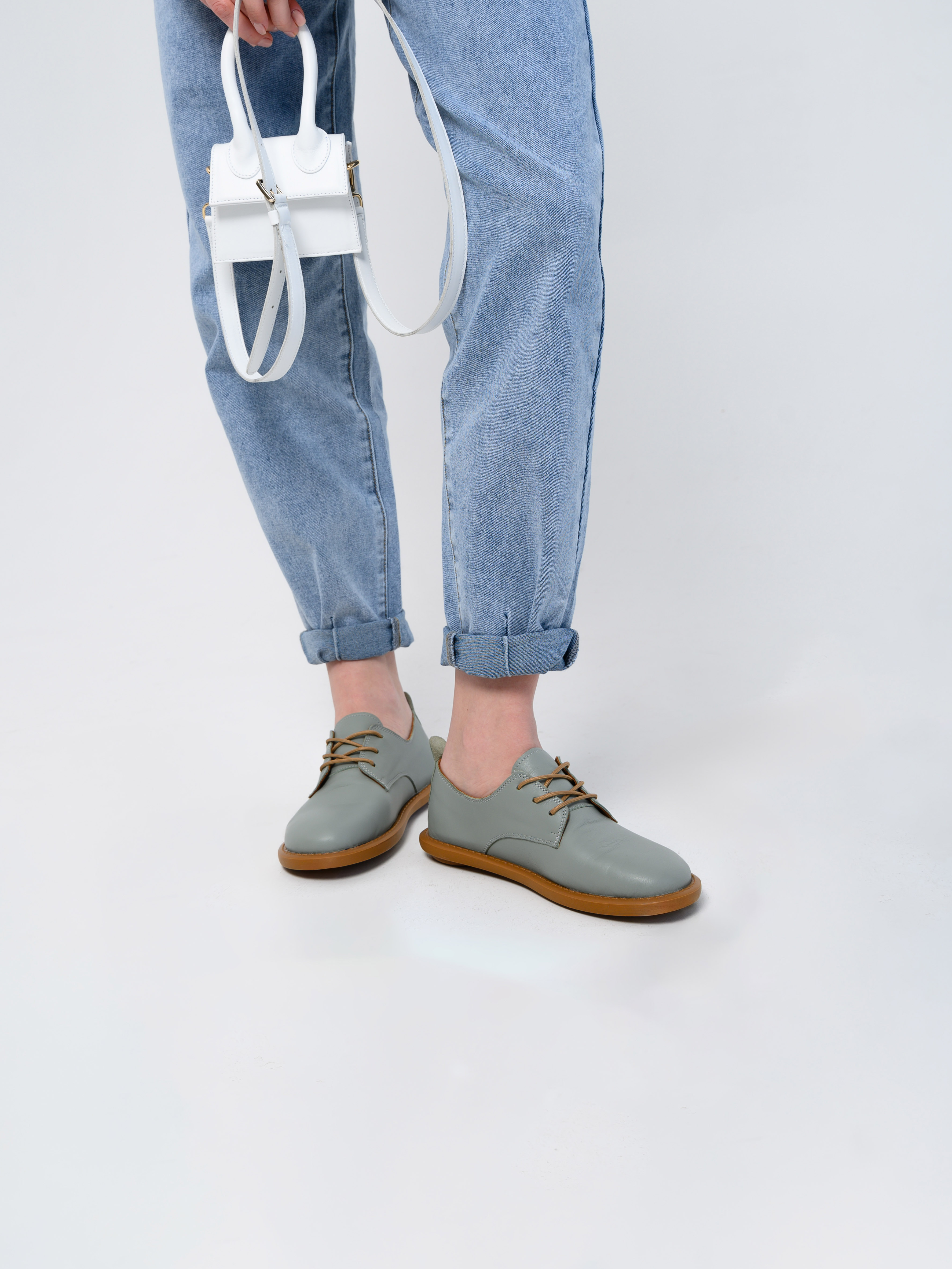 картинка Туфли ED'ART 181.ОКСЕ'br. Лион авокадо+коричневый от интернет магазина