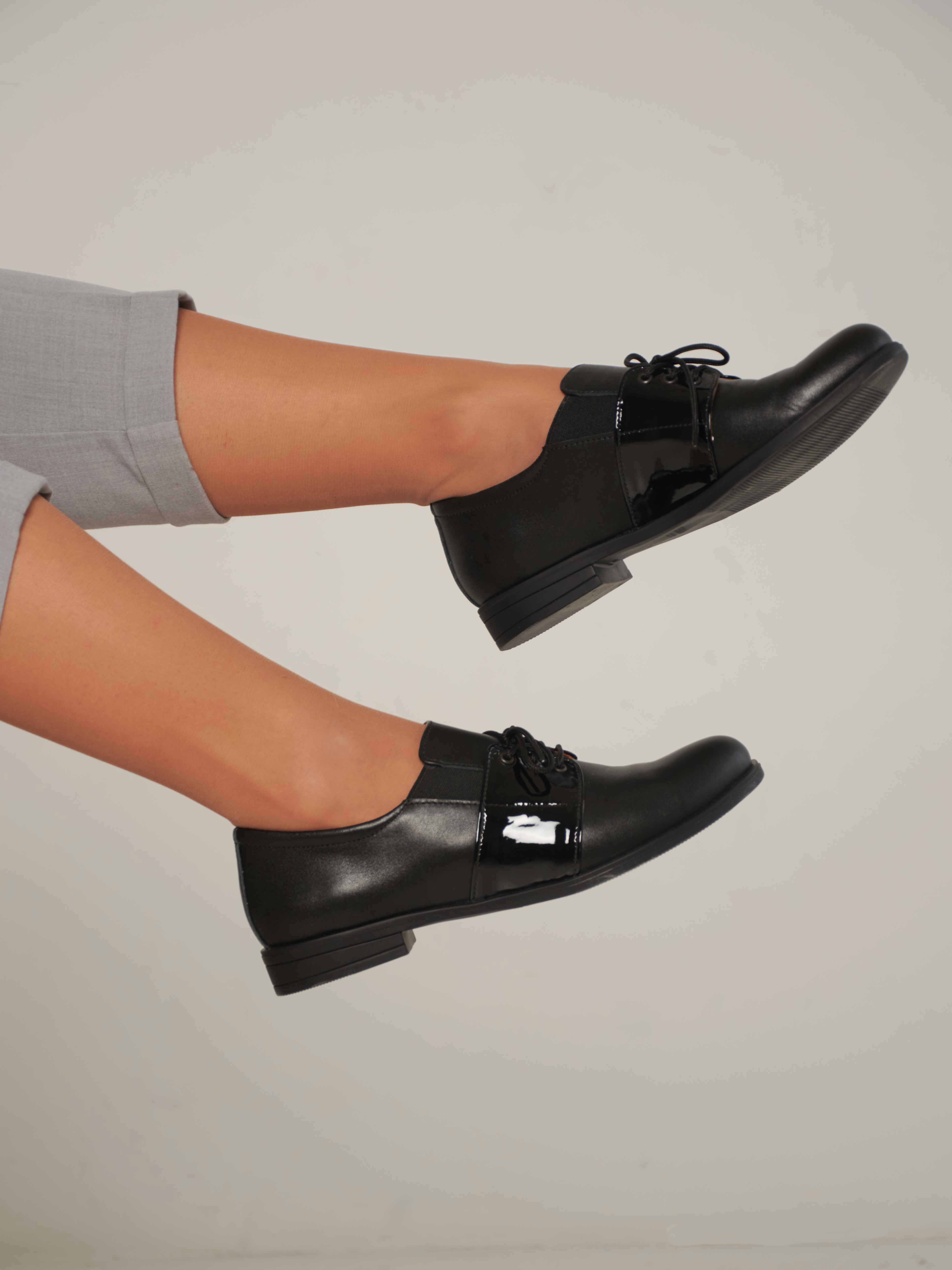 картинка Туфли полуботинки ED'ART 111.madonna'gv. Черный лак от интернет магазина