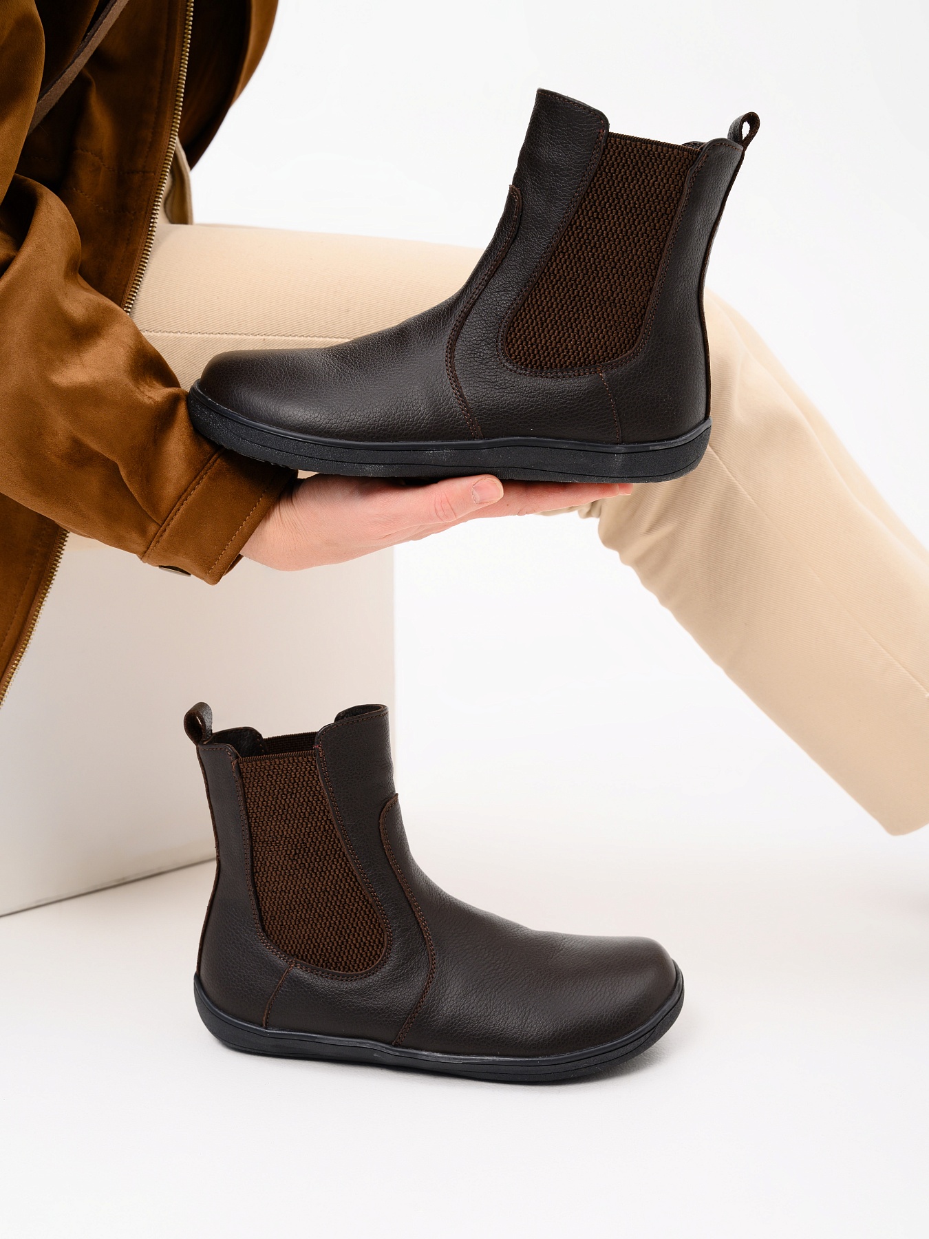 картинка Челси босоногие ED'ART 366.NATA'bl.Темно-коричневая оттима от интернет магазина