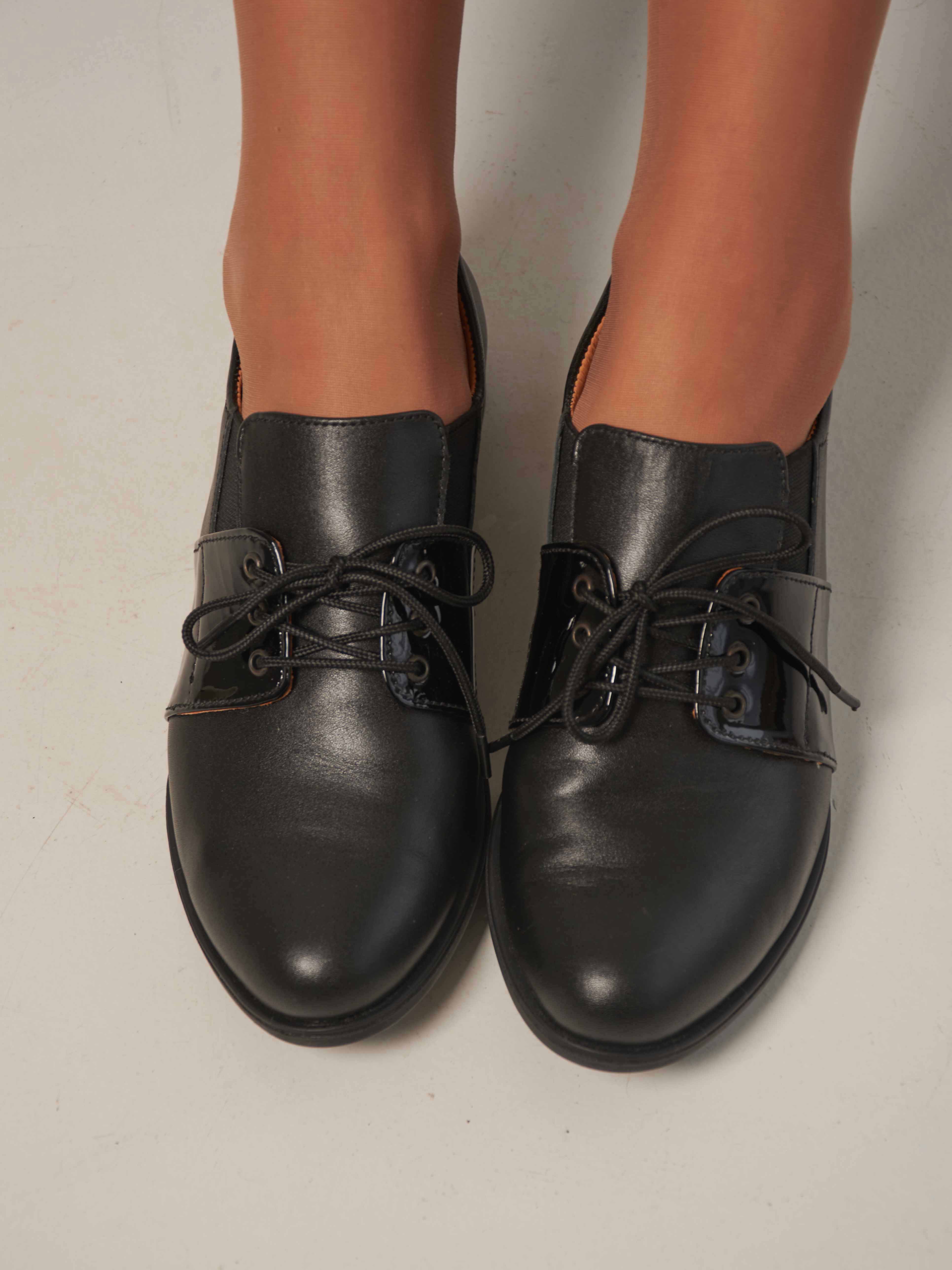 картинка Туфли полуботинки ED'ART 111.madonna'gv. Черный лак от интернет магазина