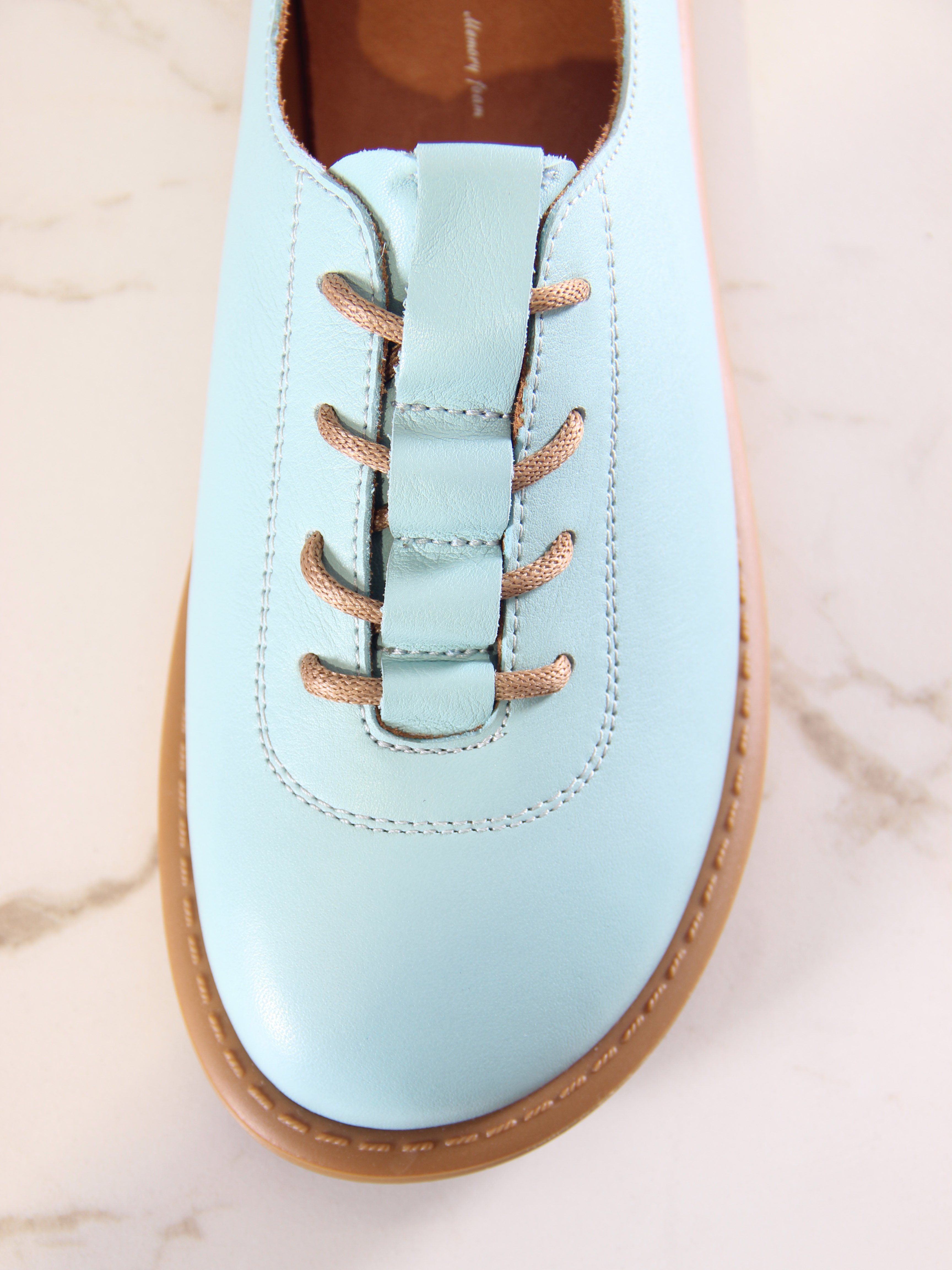 картинка Туфли ED'ART 107.ОКСЕ'br. Мята+коричневый от интернет магазина