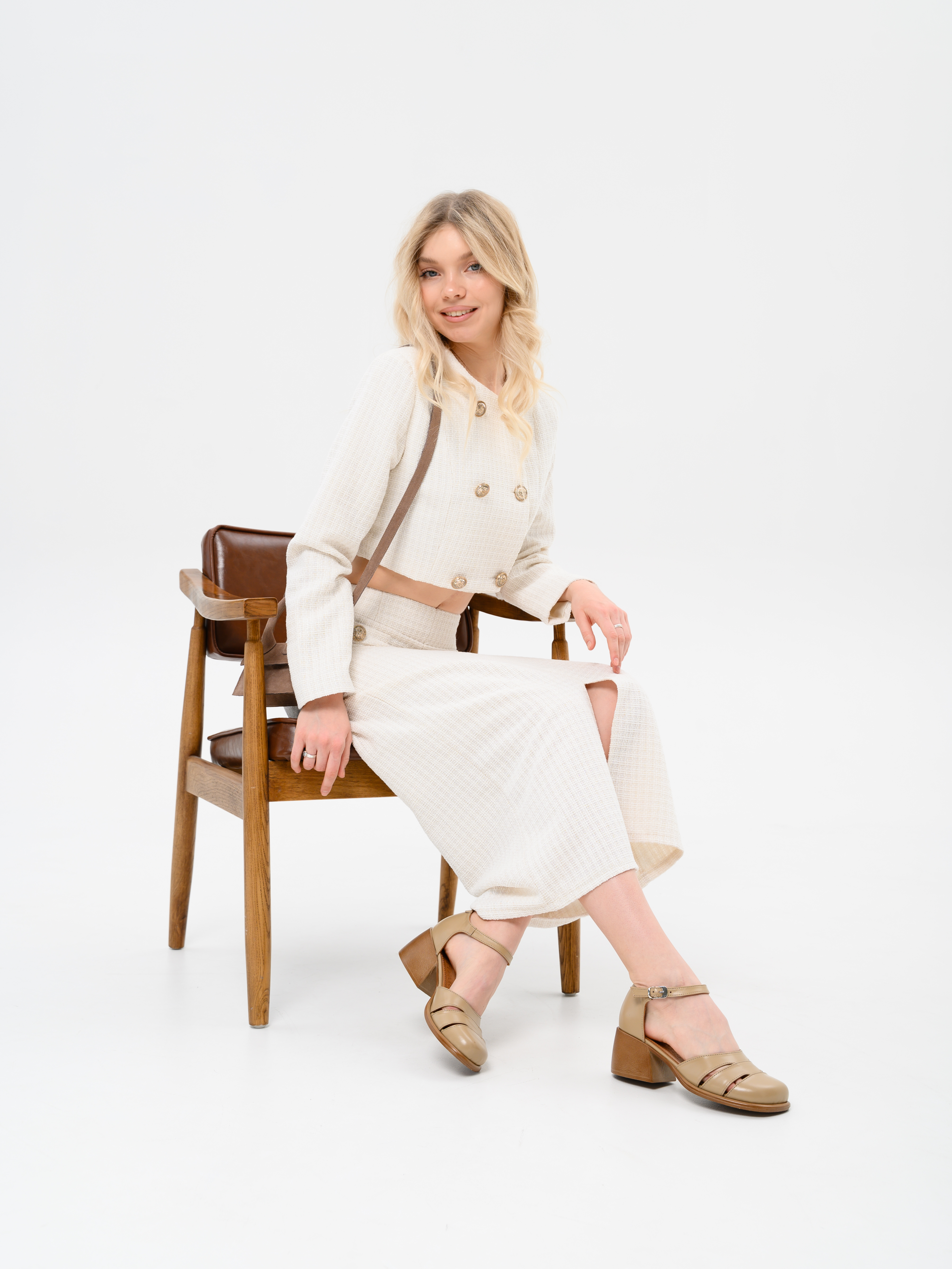 картинка Босоножки ED'ART 5032.23663'be. Круассан майами +коричневый от интернет магазина