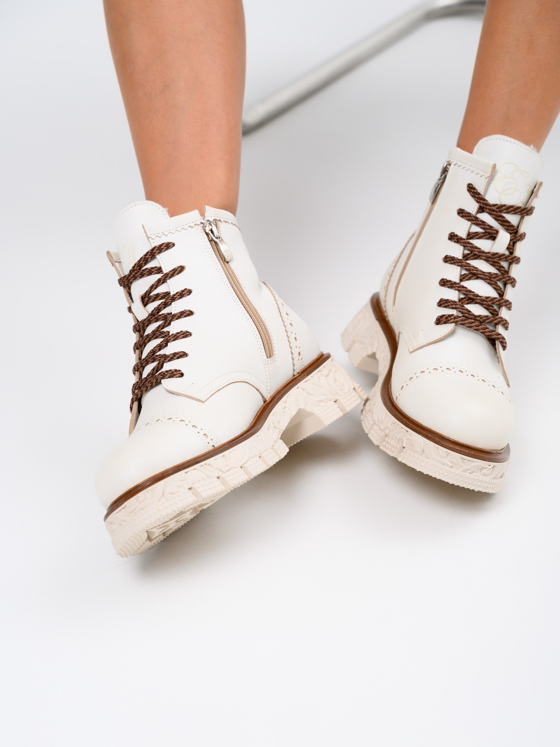 картинка Ботинки ED'ART 319.PODYUM141'w. Вакса белая от интернет магазина