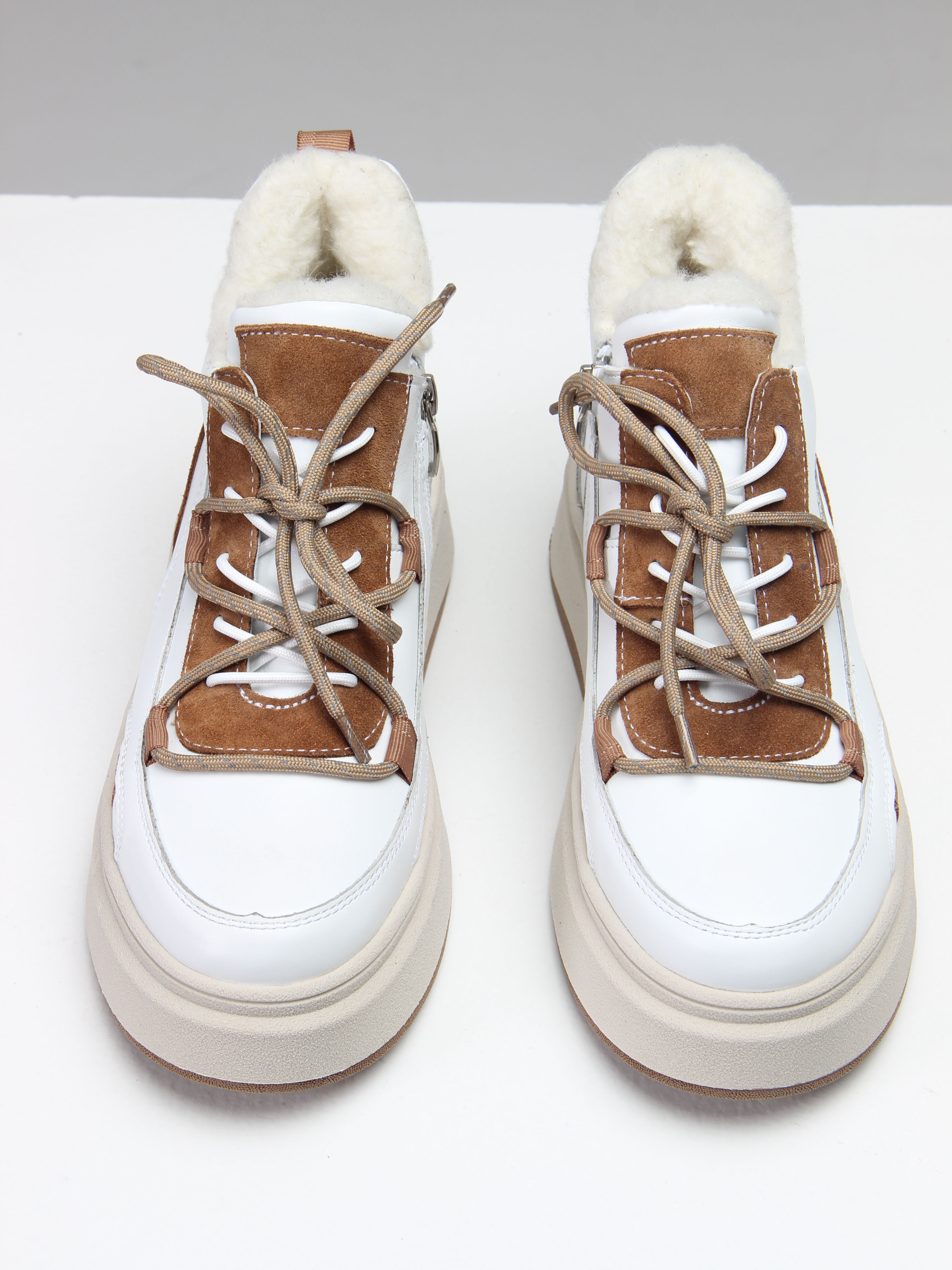 картинка Ботинки ED'ART 229.windy'be. белый коричневый от интернет магазина