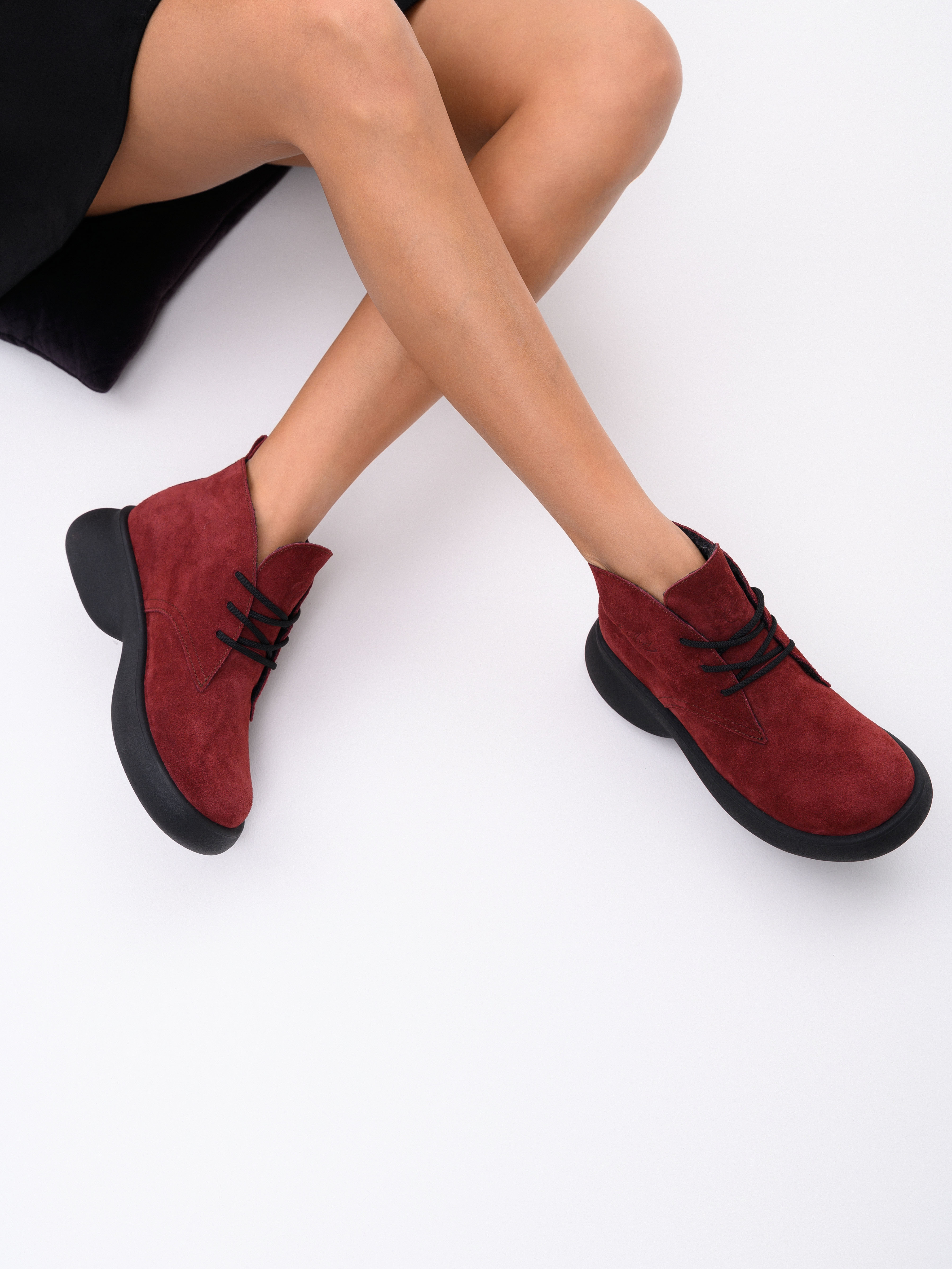 картинка Ботинки  ED'ART 308.927'bl.Бордо замша от интернет магазина