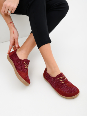 Босоногие туфли ED'ART 188.nata'br.Бордовый джангл+бордовая замша