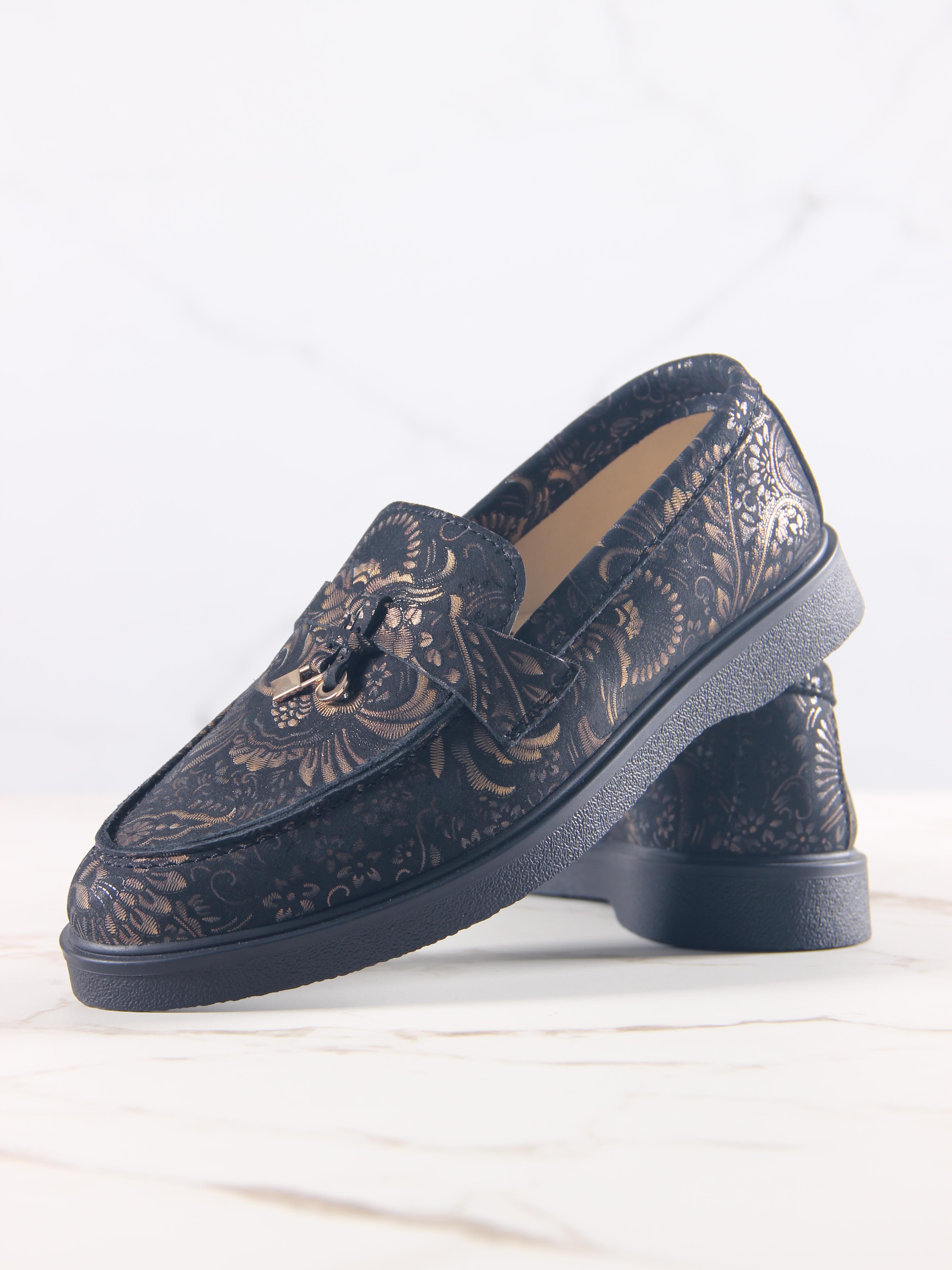 картинка Лоферы лоферы ED'ART 170.2699'bl. Черный грация от интернет магазина