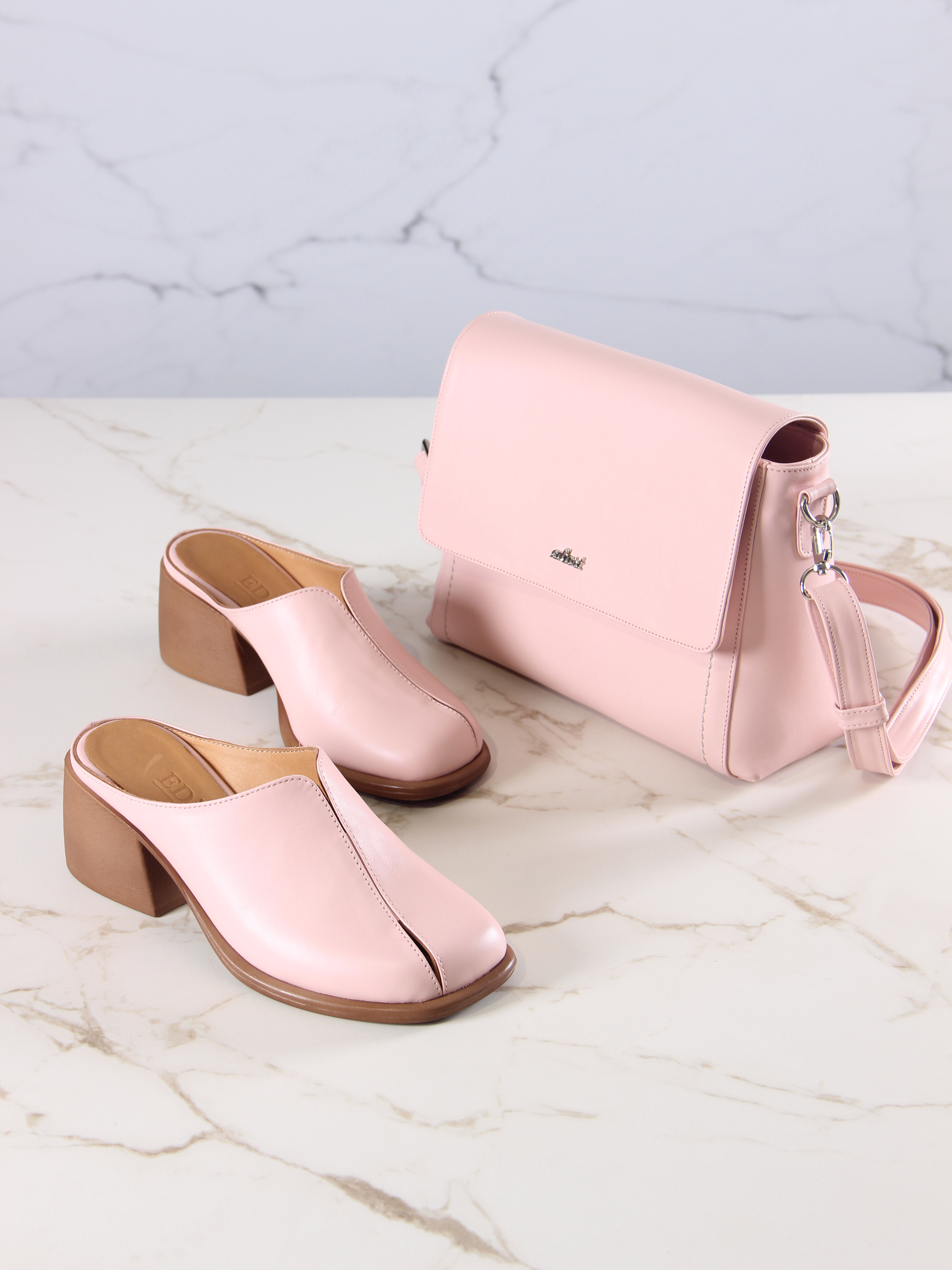 картинка Сабо ED'ART  5200.23663'br. Розовый+коричневый от интернет магазина