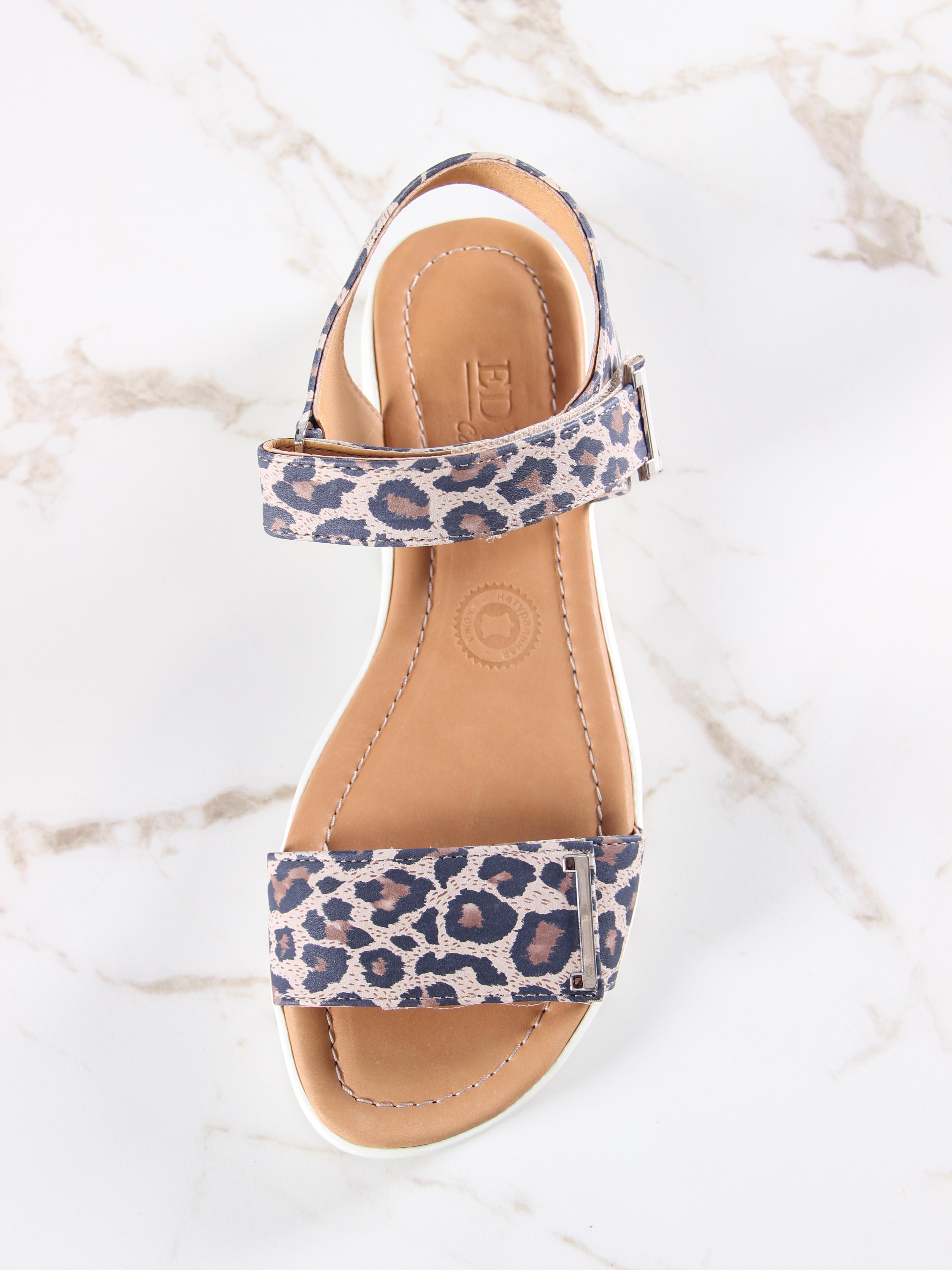 картинка Босоножки ED'ART 2020.115w. бежевые леопард от интернет магазина