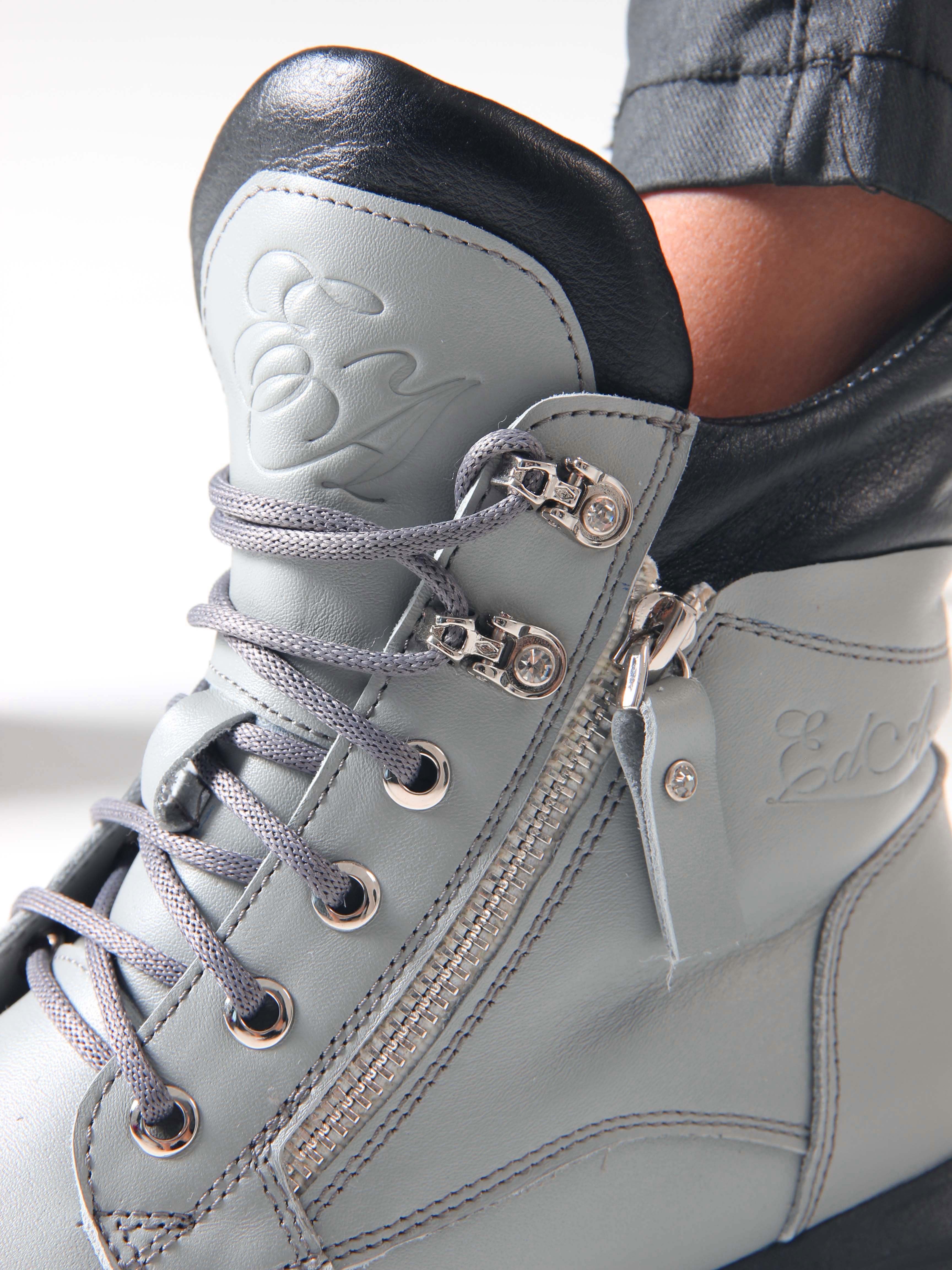 картинка Ботинки ED'ART 261.uno2'bl. серый черный от интернет магазина