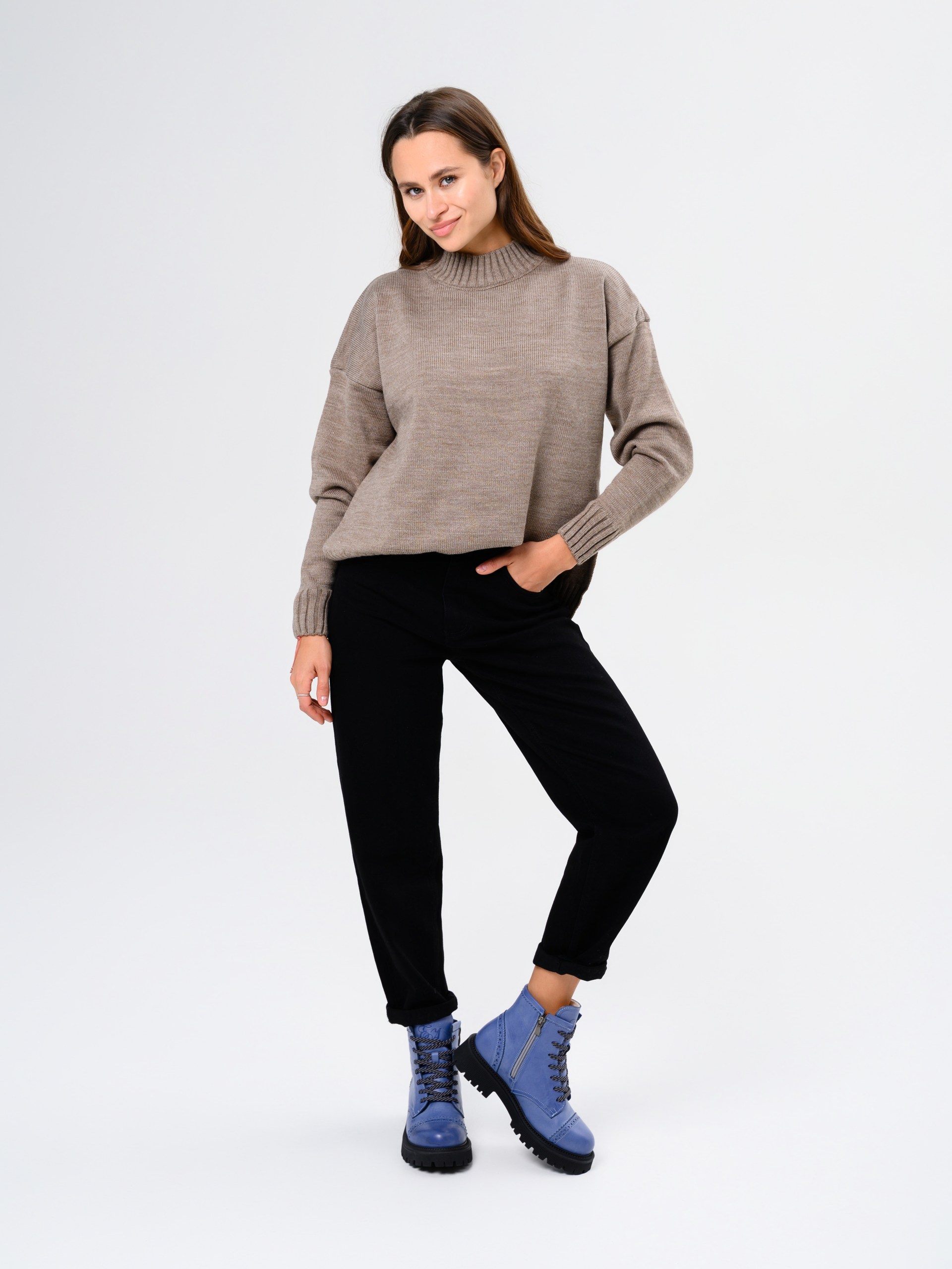 картинка Ботинки ED'ART 319.taskana'bl. Вакса джинс от интернет магазина