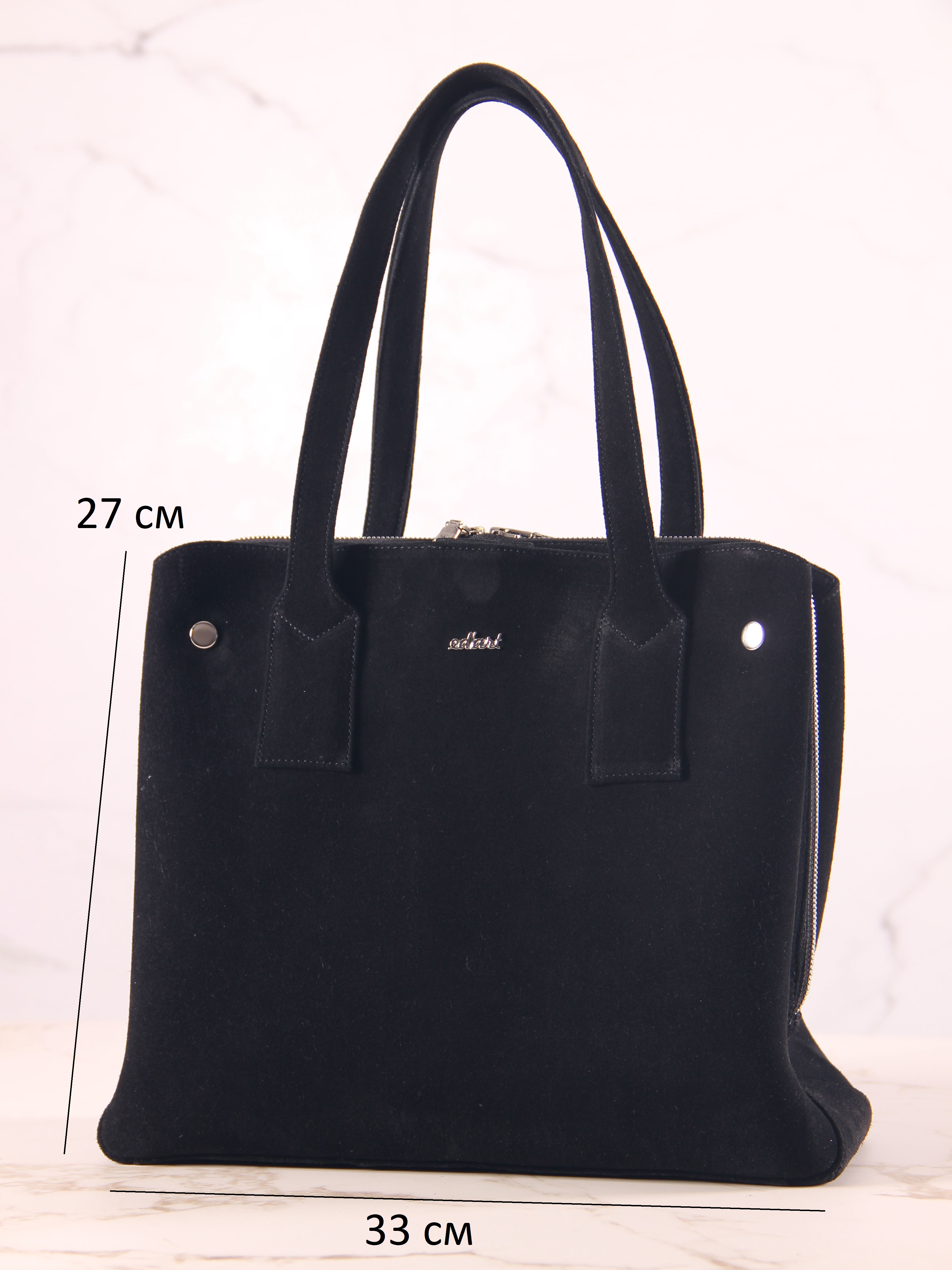 картинка Сумка ED`ART S05.черная замша от интернет магазина