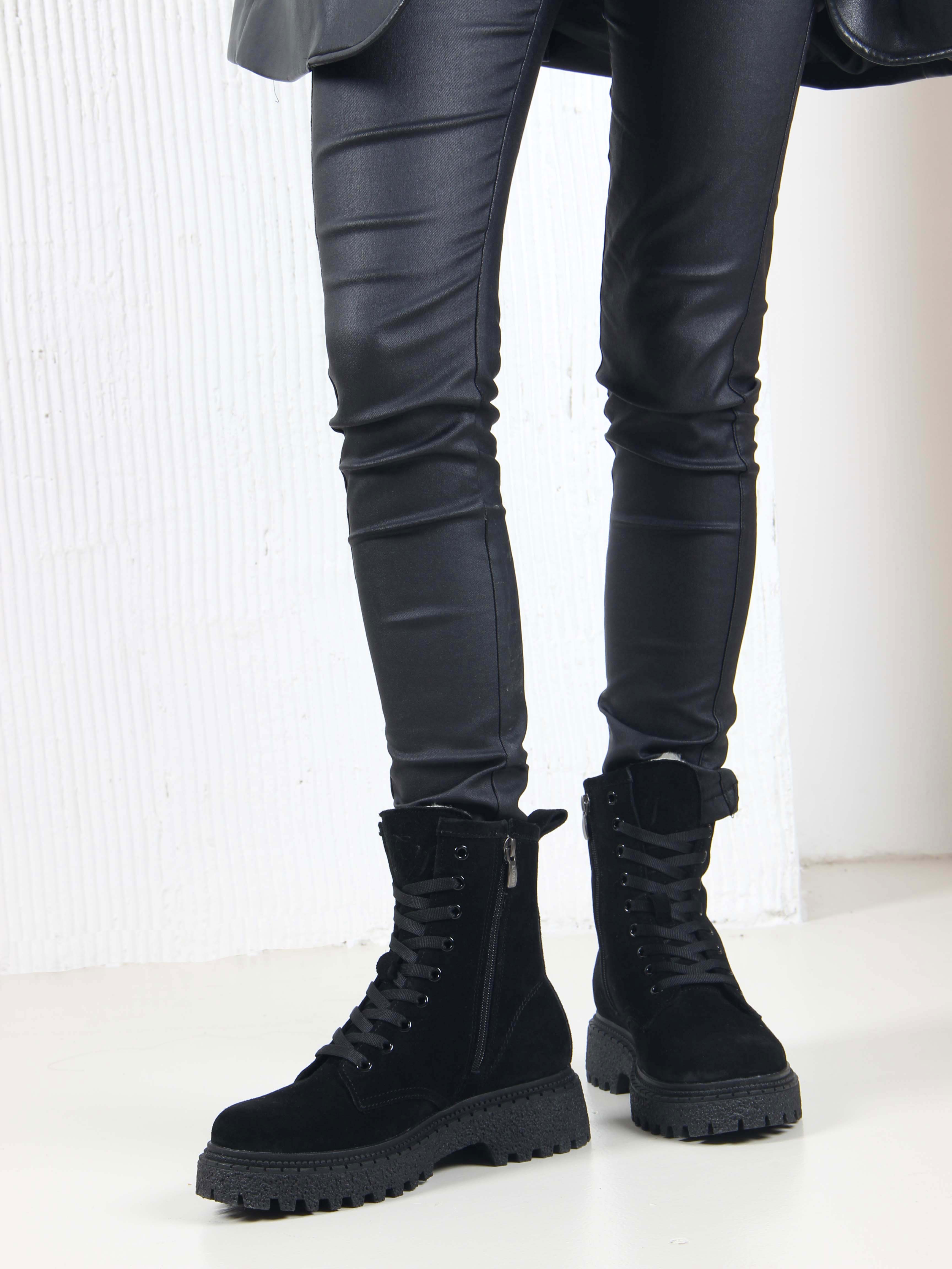 картинка Ботинки ED'ART 327.asteria.bl черный замш от интернет магазина