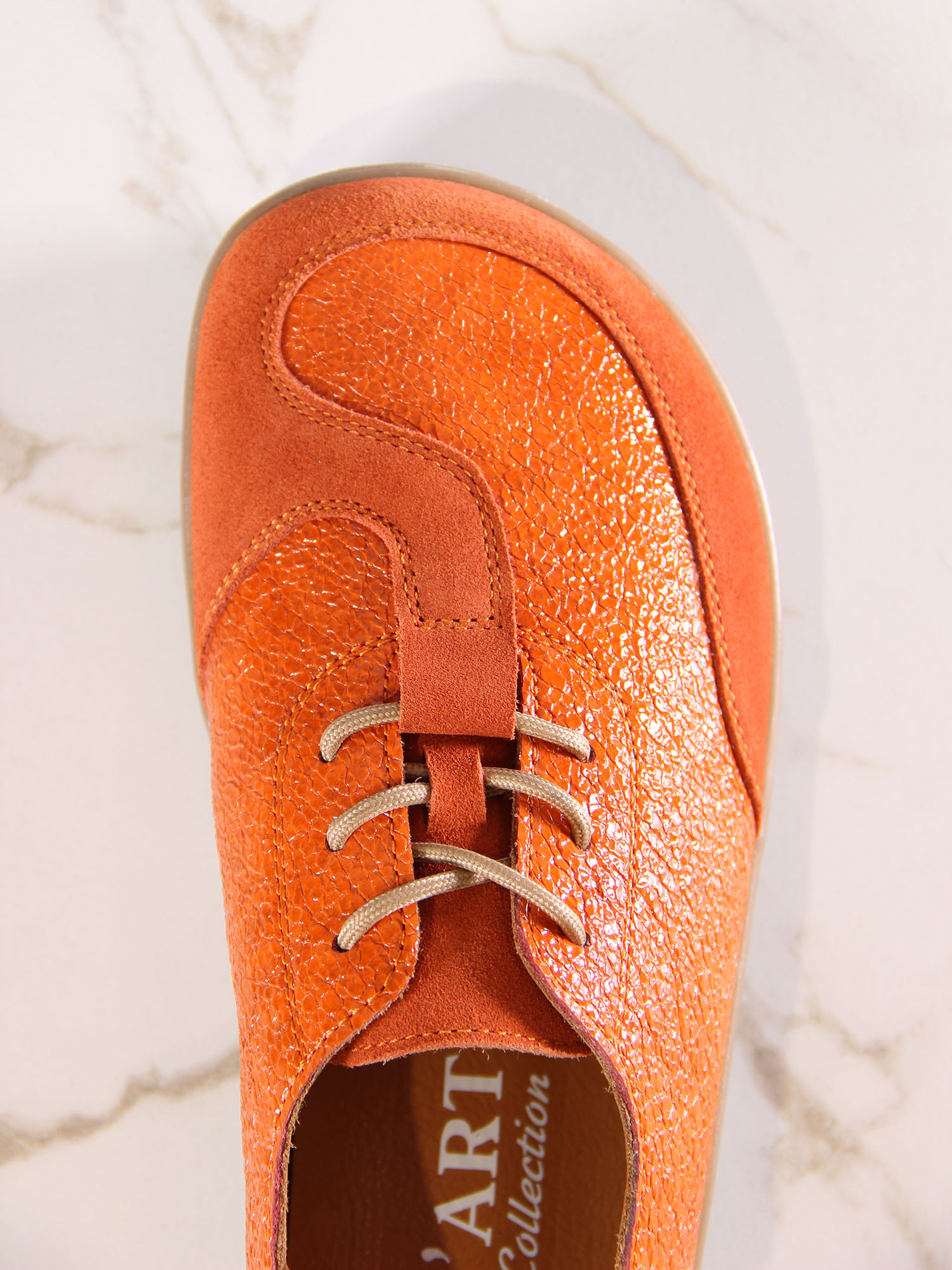 картинка Босоногие туфли ED'ART 188.nata'br.Оранжевый наплак+оранжевая замша от интернет магазина