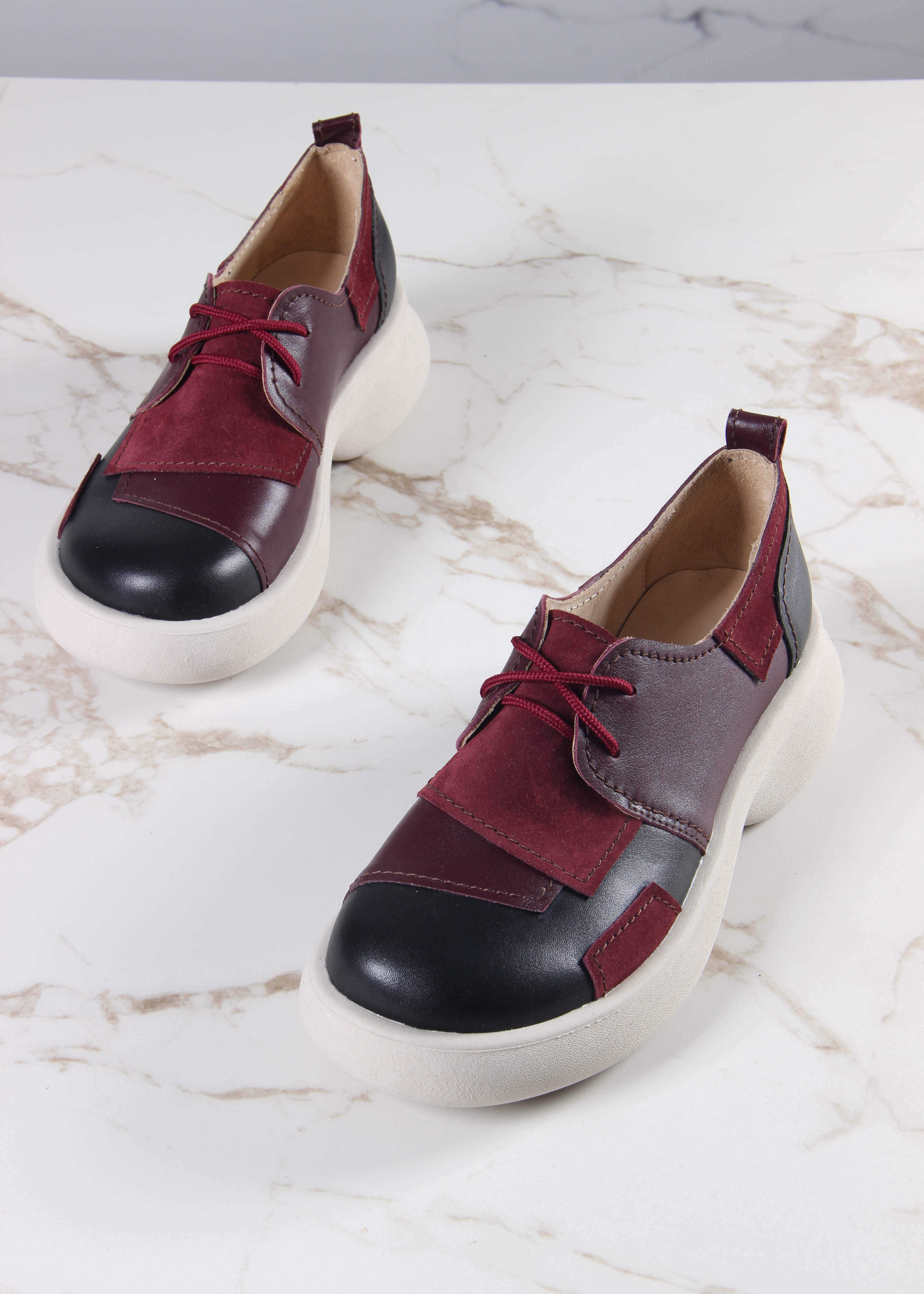 картинка Полуботинки туфли ED'ART 205.927'be. черный бордо от интернет магазина